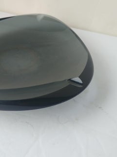 Fontana Arte, Very Rare Pietro Chiesa, Glass, Smokey Ashtray, Acid and FX Signed