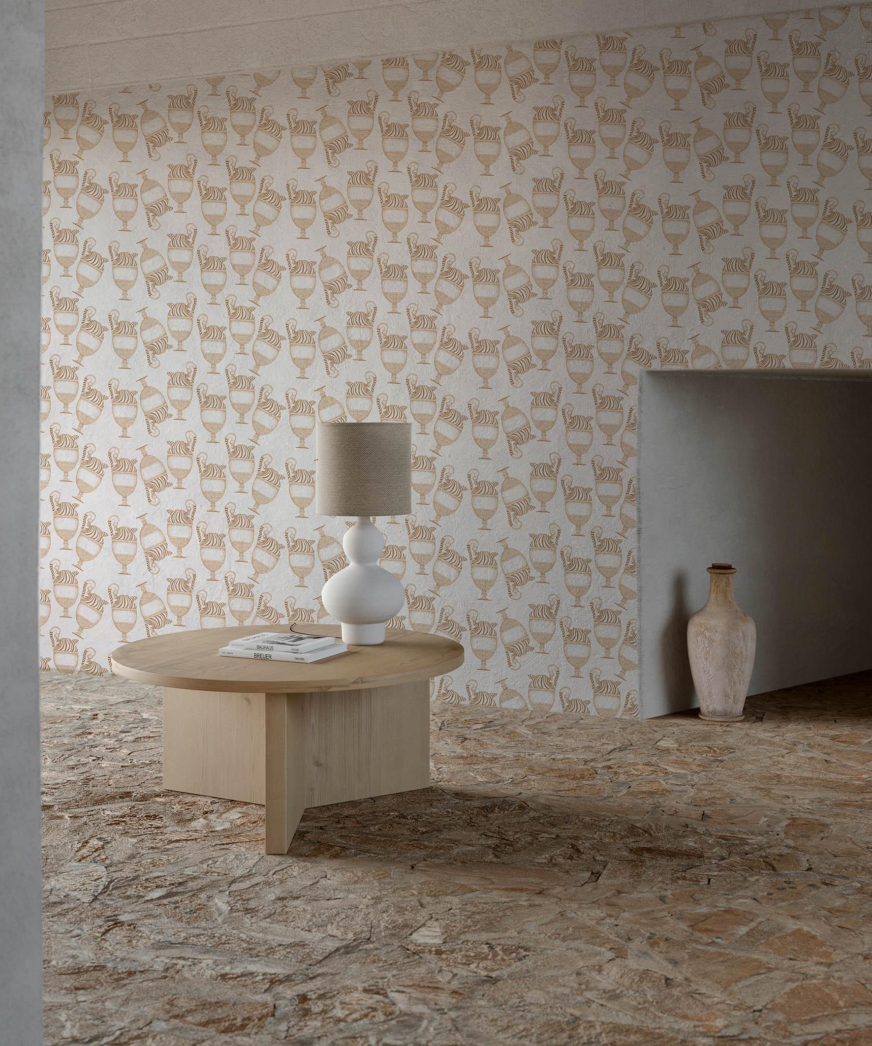 Background: White
Subjects: Hazel Brown
Designer: Marika Tardio
Designed by hand in Digital Art
Made in: Italy

Printing support: Fine Art ( front 50% cellulose, back non-woven backing
Greenguard Gold Inks, low emissions ).
Single roll width: