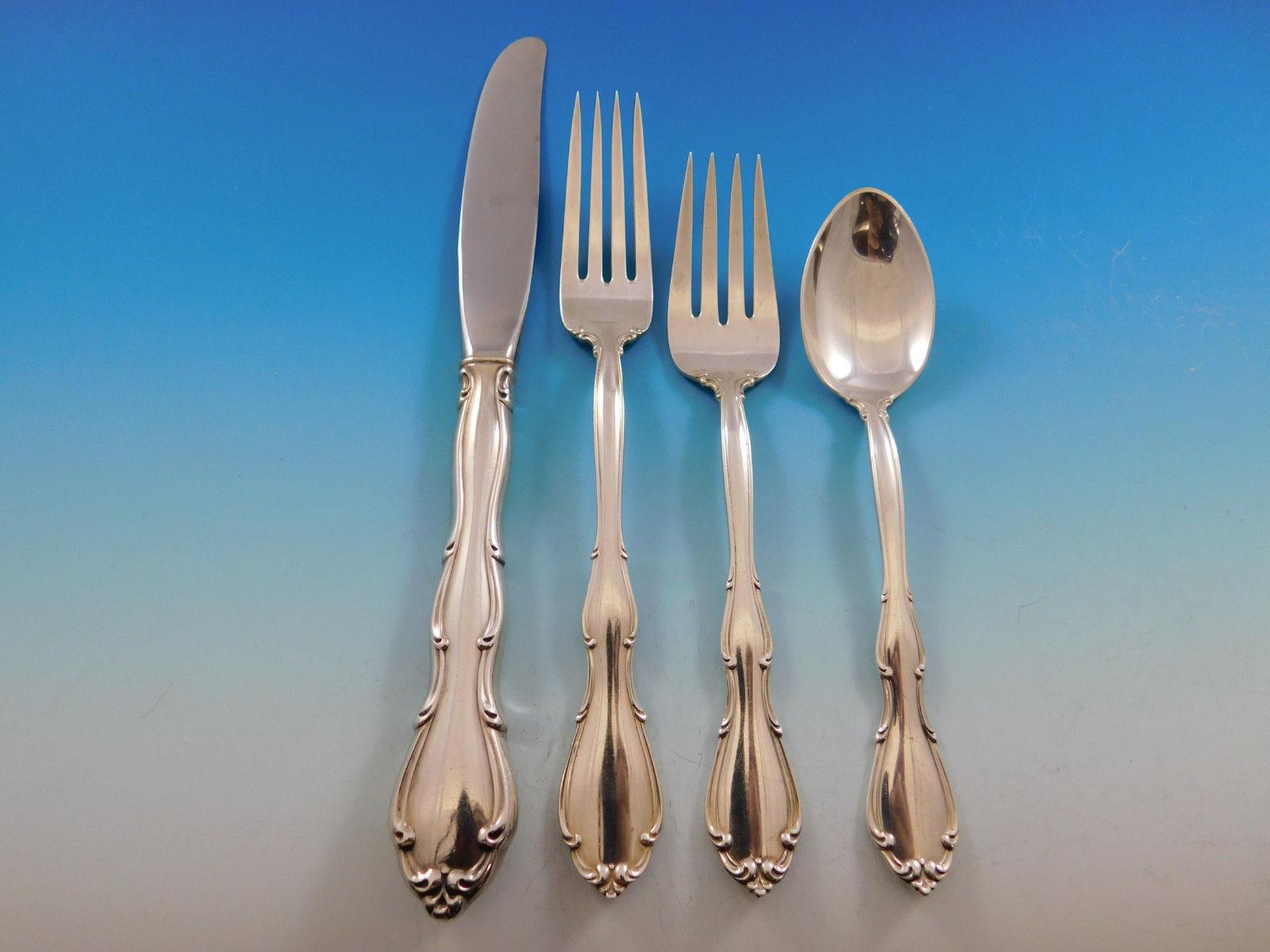 Unknown Fontana by Towle Sterling Silver Flatware Service for 8 Set 40 Pieces For Sale