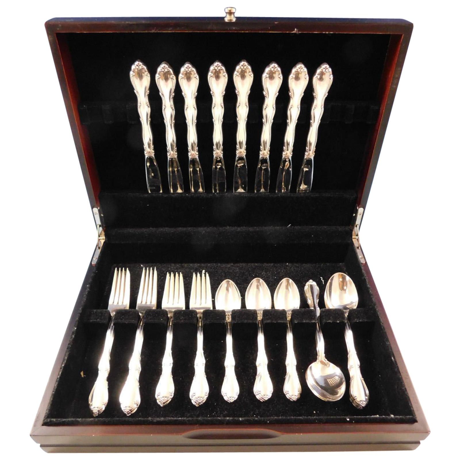 Fontana by Towle Sterling Silver Flatware Service for 8 Set 40 Pieces For Sale