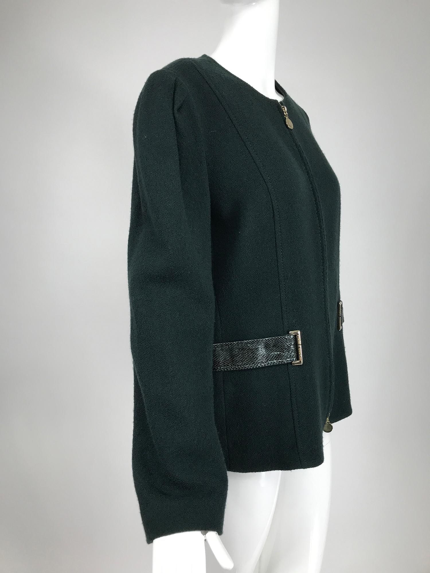 green zipper jacket