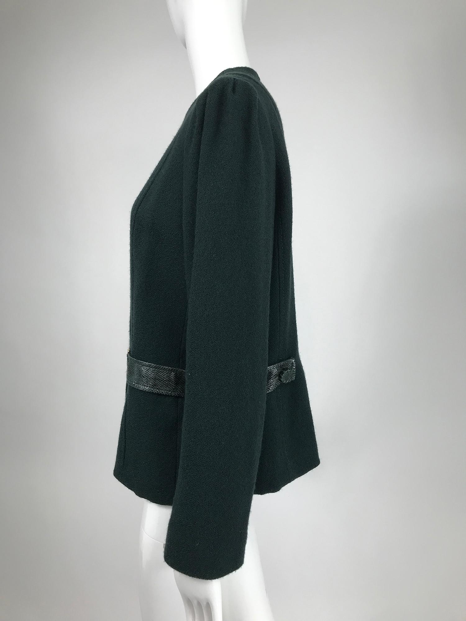 Fontana Couture Milano Dark Forest Green Zipper Front Jacket 48 3