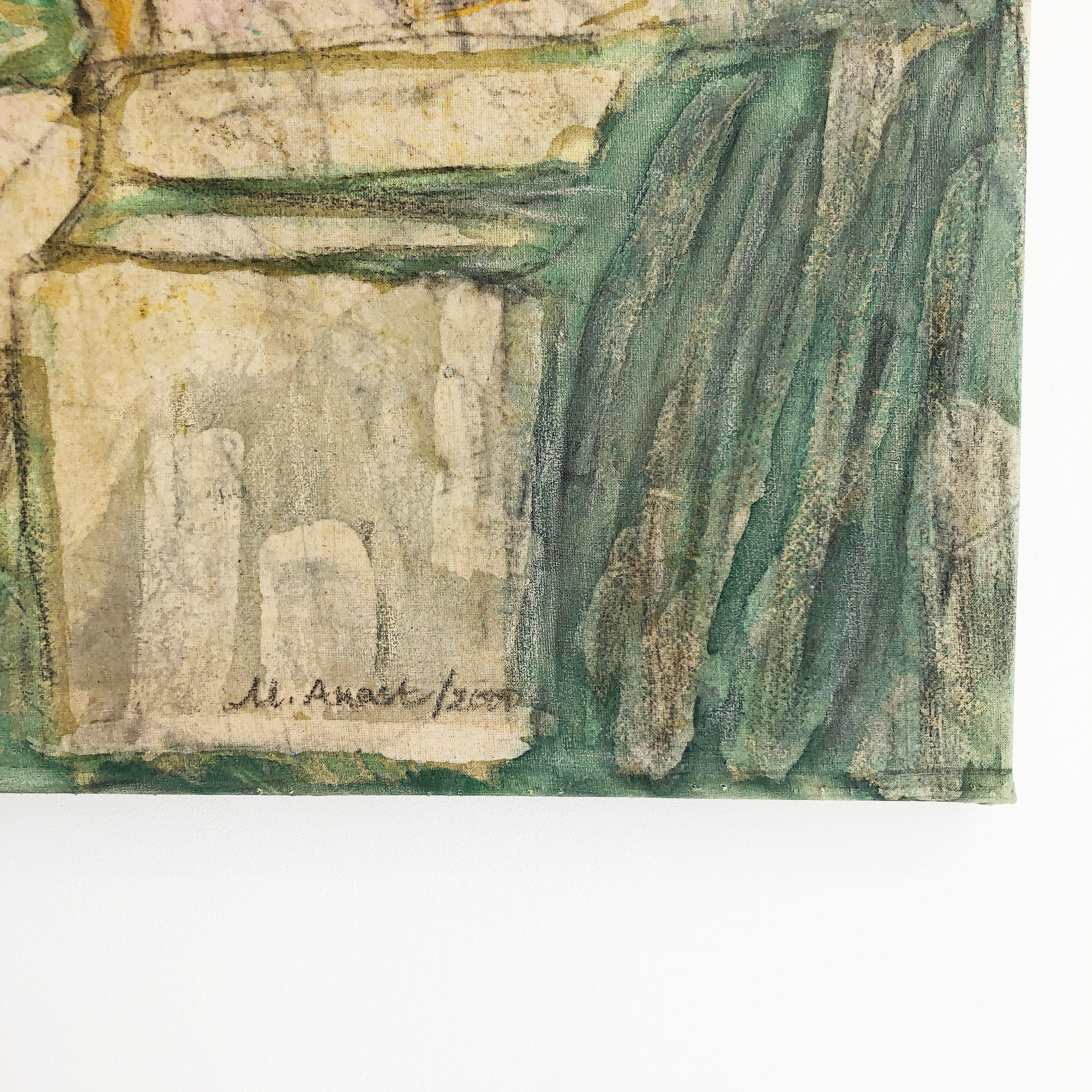 Fontana Di Trevi Painting, 2000s Art Painting Artwork Pastels Abstract Italian  For Sale 2