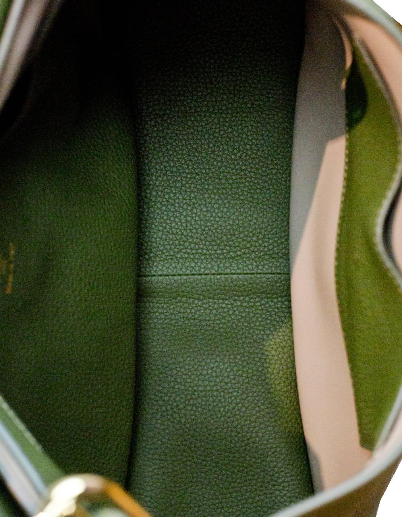 Fontana Milano 1915 Green Weight Medium Saddle Hobo Bag rt. $3, 720 In Excellent Condition In New York, NY