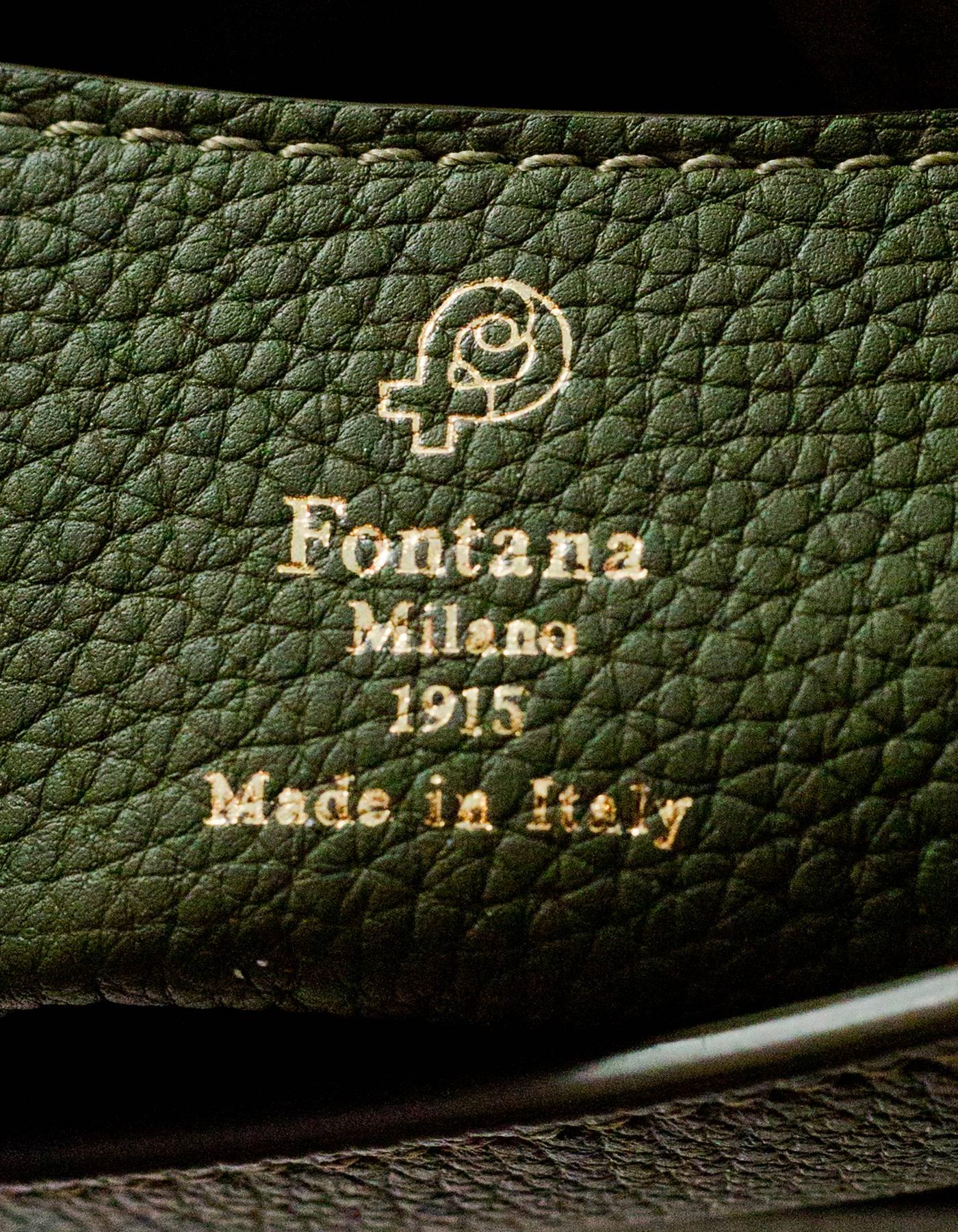 Women's Fontana Milano 1915 Green Weight Medium Saddle Hobo Bag rt. $3, 720