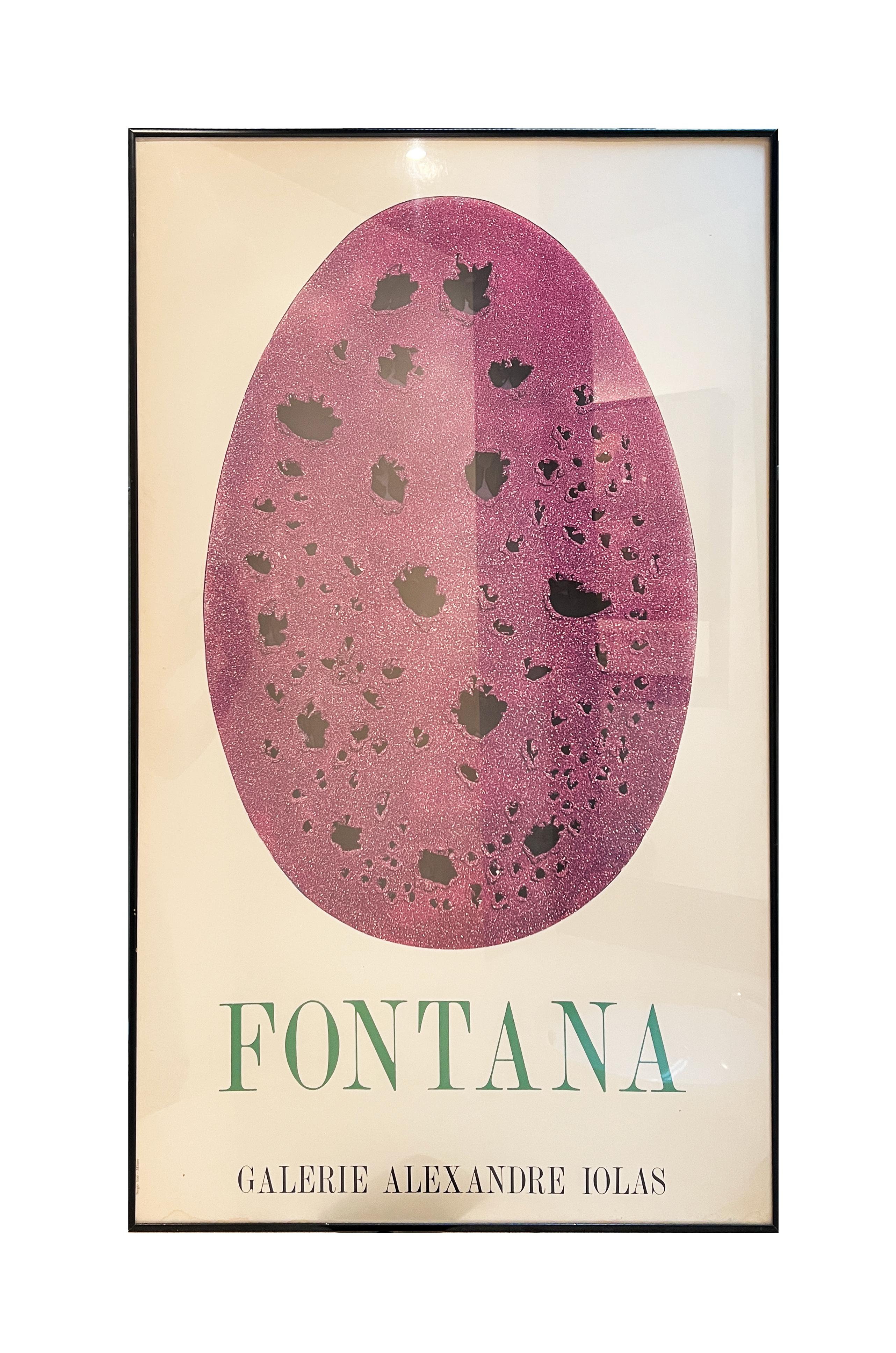 European Fontana Poster, Galerie Alexandre Iolas