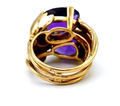 Fontana Yellow Gold Amethyst Blossom Ring
