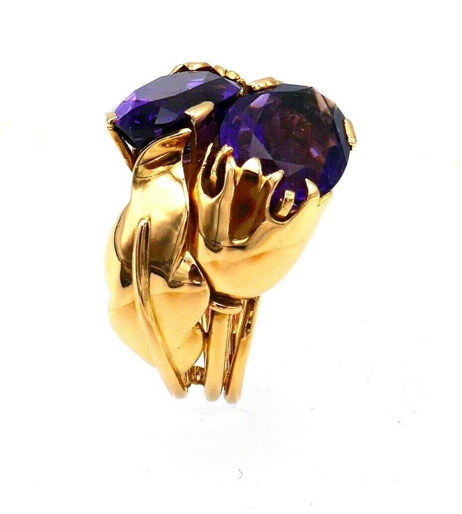 Fontana Yellow Gold Amethyst Blossom Ring at 1stDibs