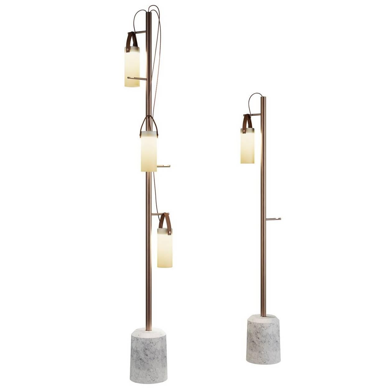 Fontanaarte "Galerie" Marble High Floor Lamp Designed by Federico Peri For Sale