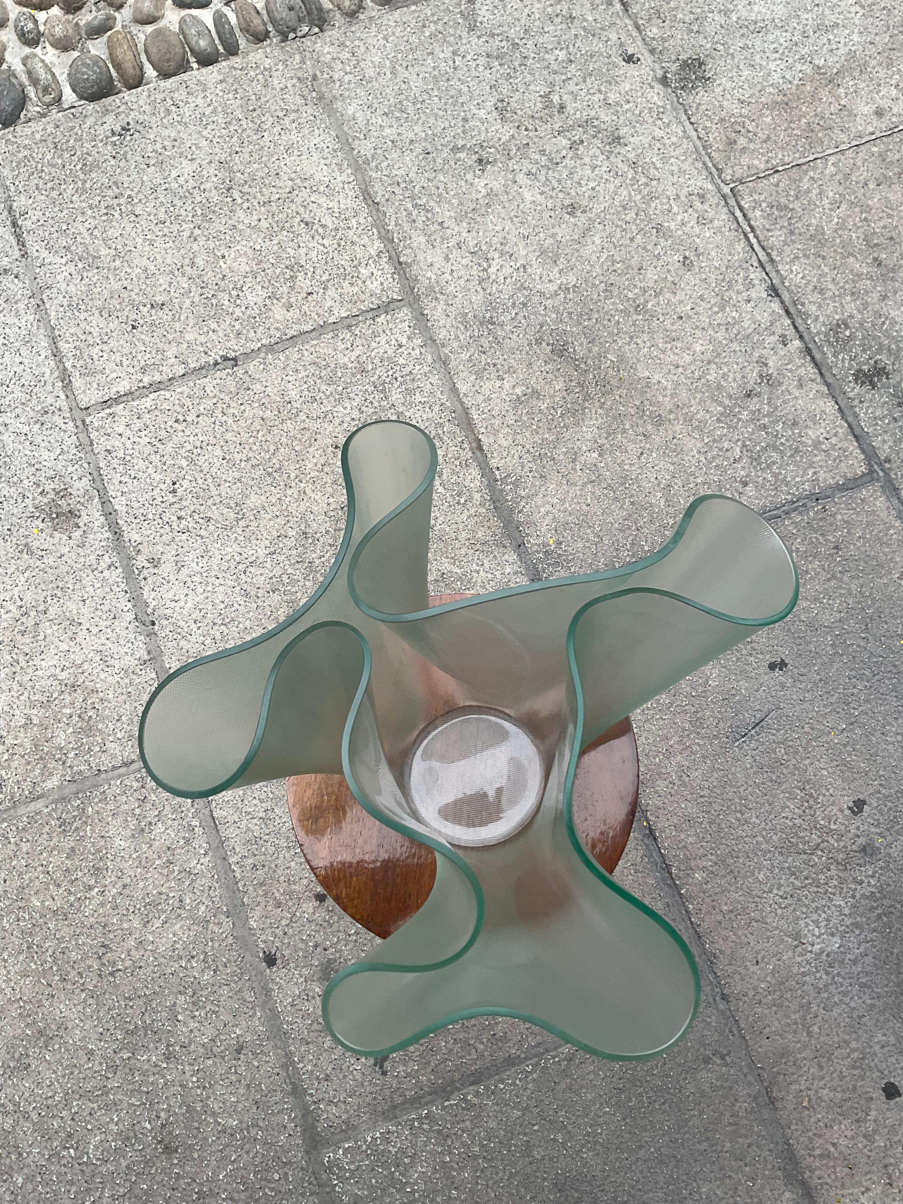 FONTANAARTE - PIETRO CHIESA - vaso modello cartoccio in vetro - ITALIA 1950. in vendita 5