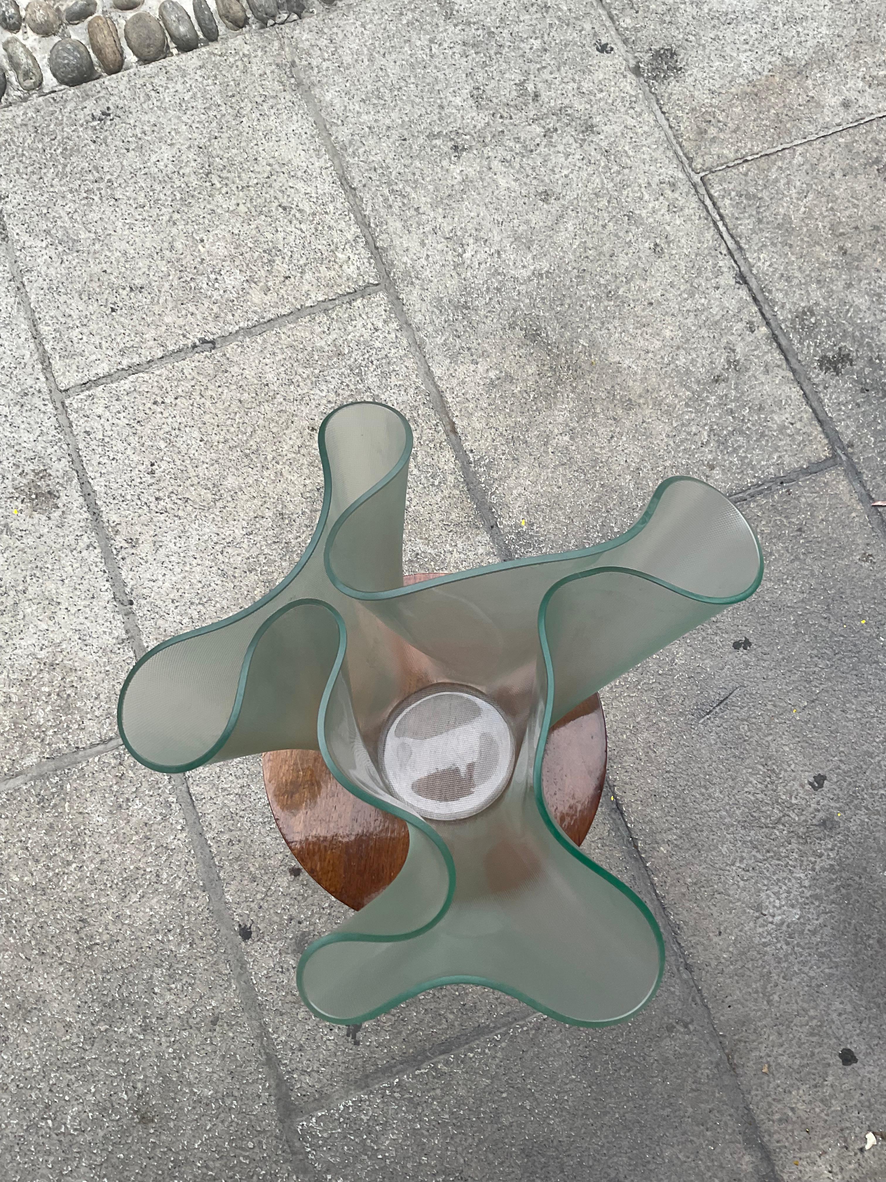 FONTANAARTE - PIETRO CHIESA - vaso modello cartoccio in vetro - ITALIA 1950. in vendita 6