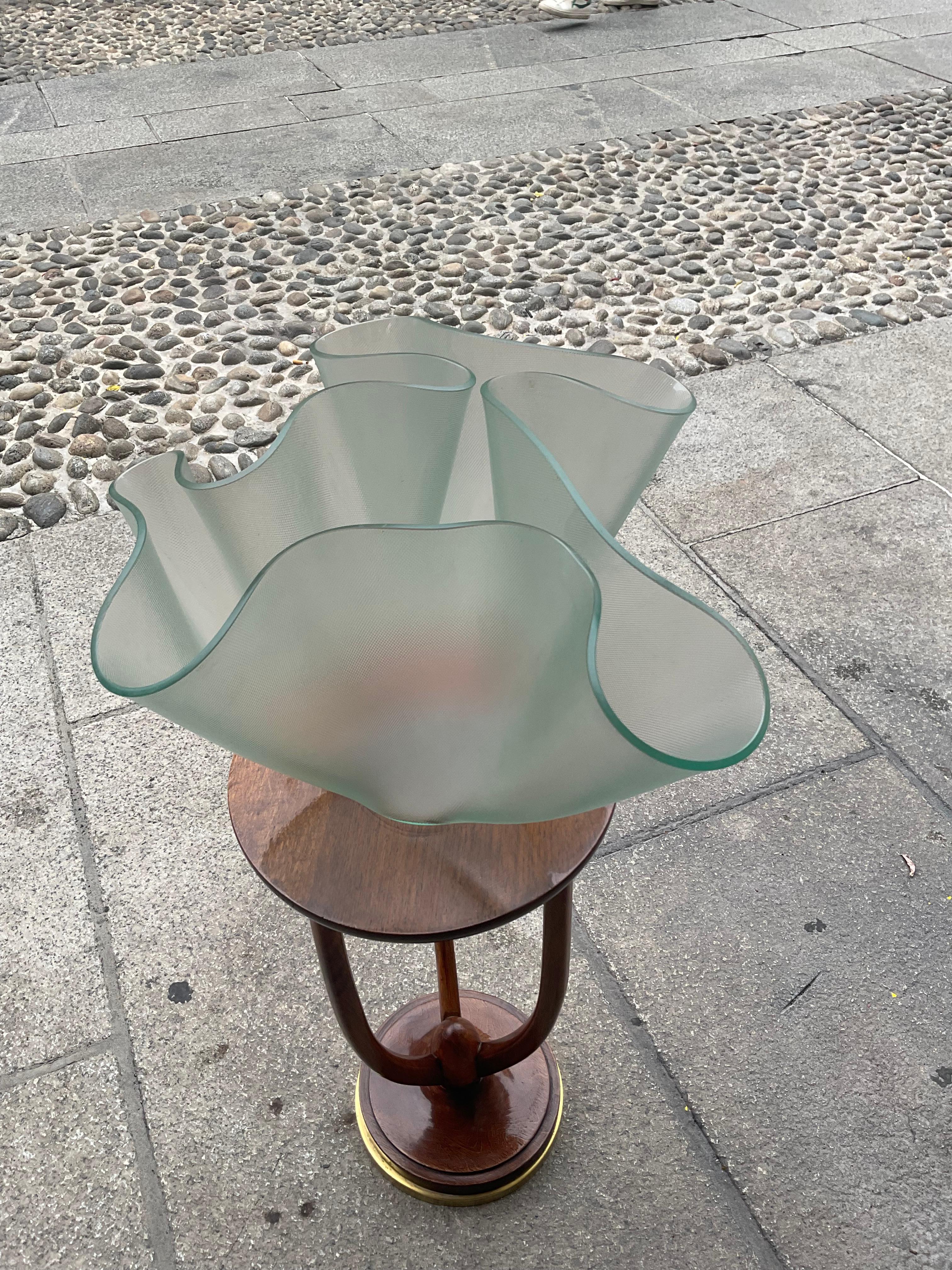 FONTANAARTE - PIETRO CHIESA - vaso modello cartoccio in vetro - ITALIA 1950. in vendita 7