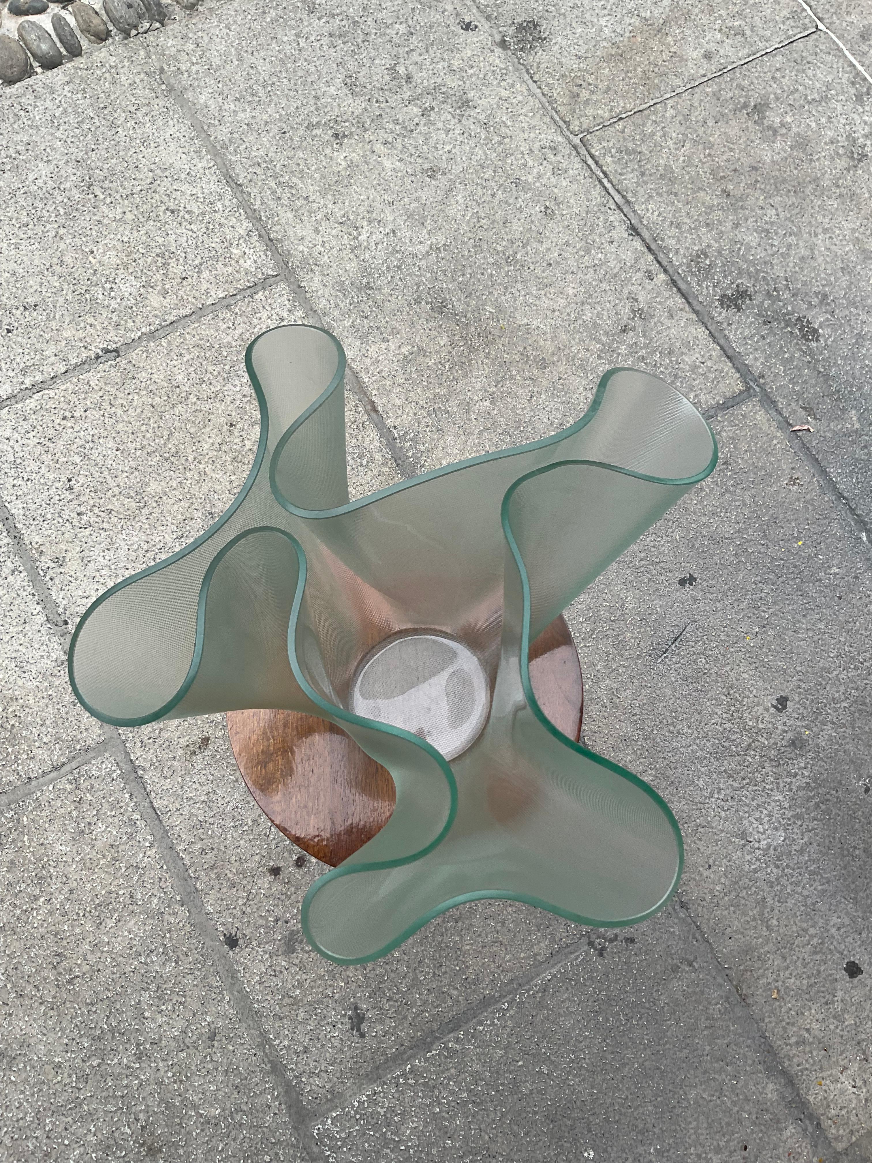 FONTANAARTE - PIETRO CHIESA - vaso modello cartoccio in vetro - ITALIA 1950. in vendita 2