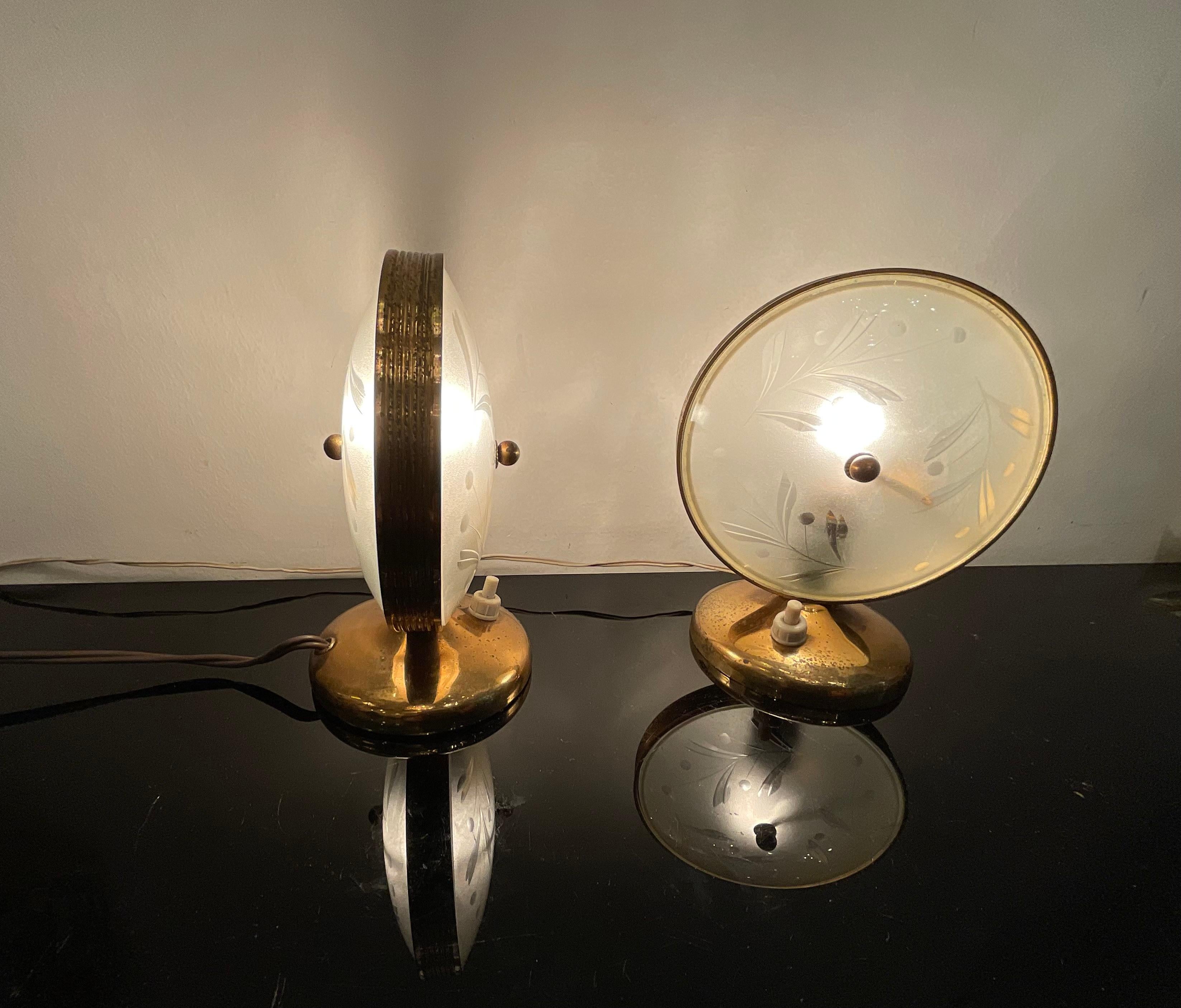20th Century FONTANARTE - Pietro Chiesa - Pair of lamps 1950s For Sale