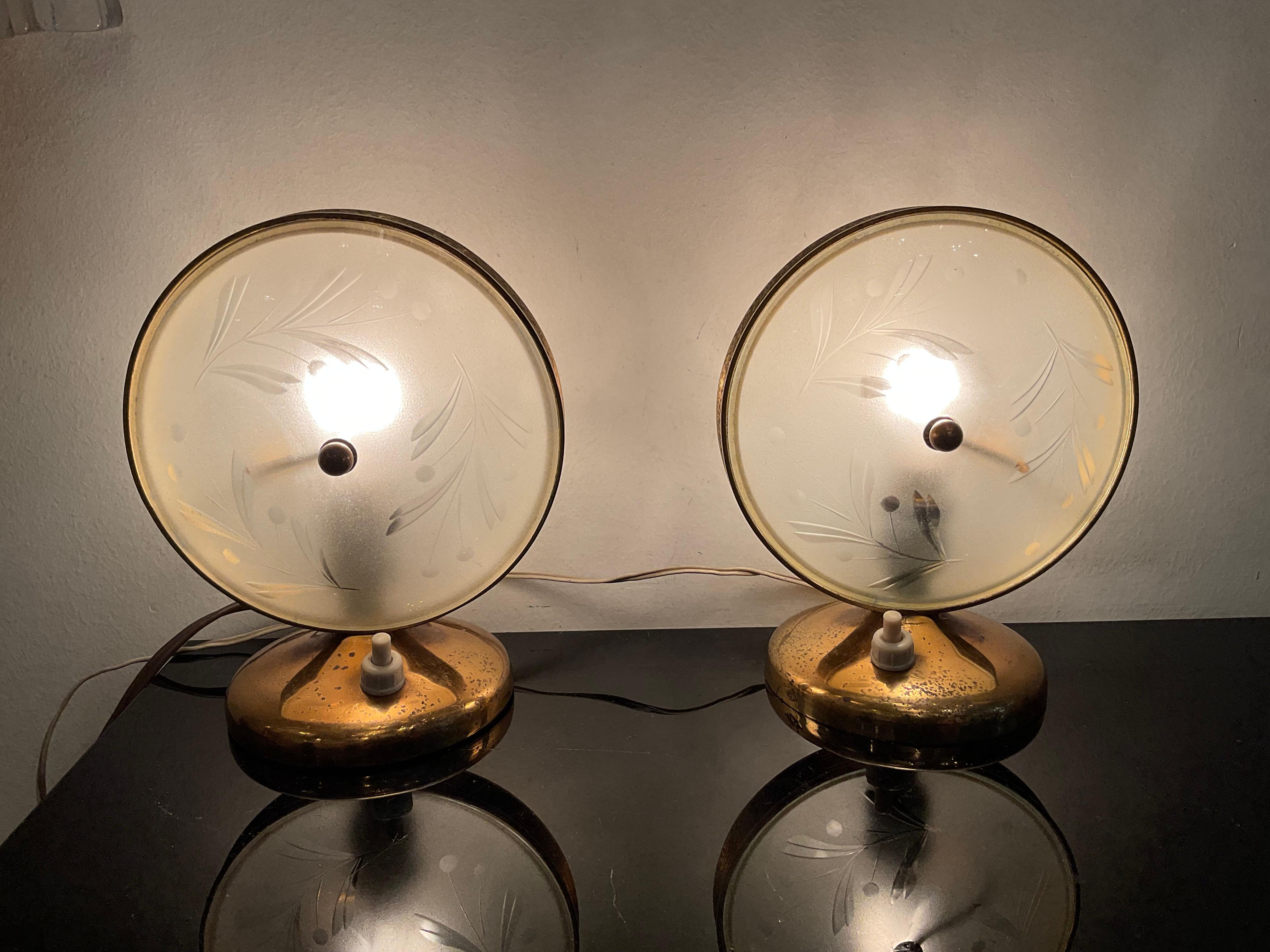 FONTANARTE - Pietro Chiesa - Pair of lamps 1950s For Sale 1