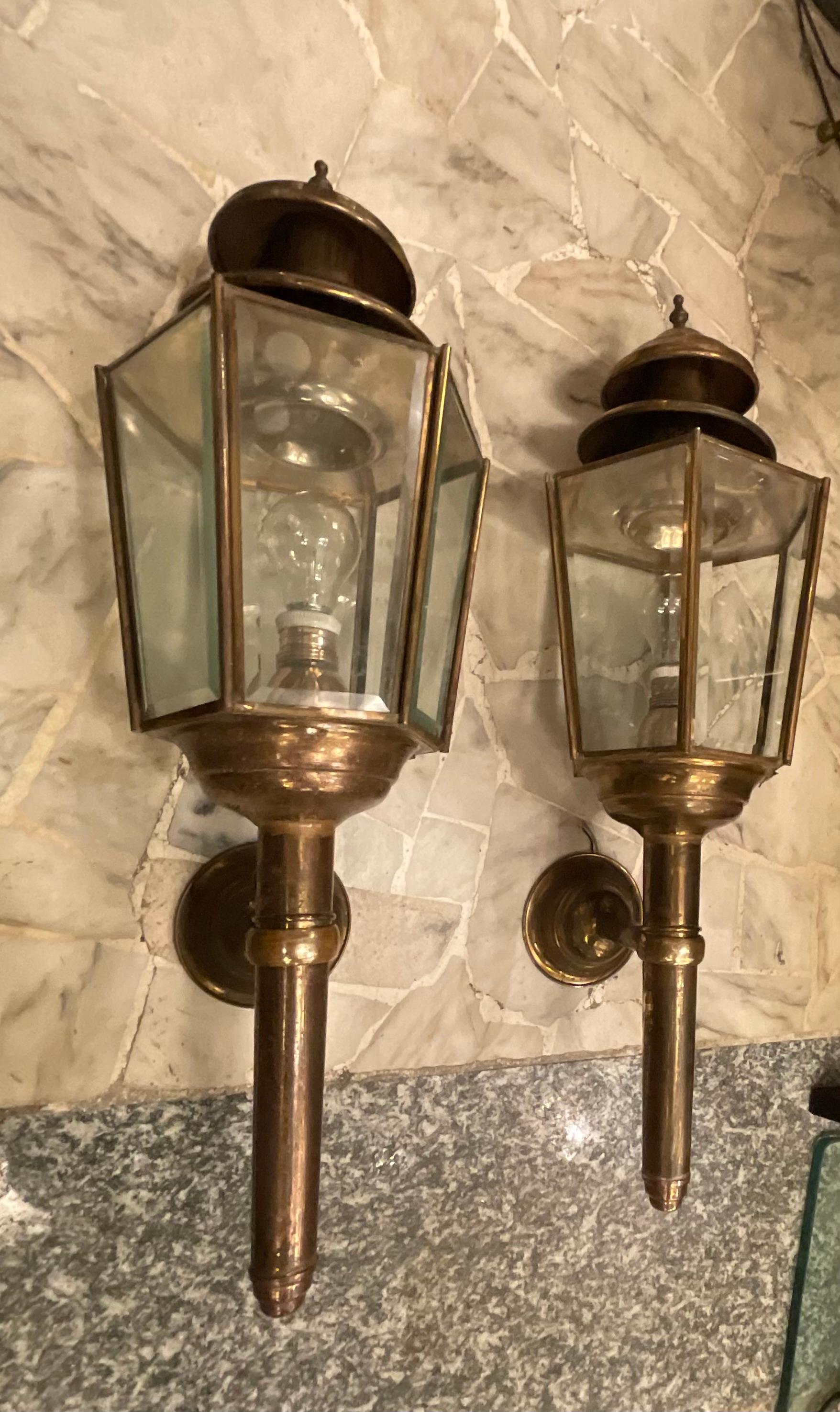 Italian FONTANARTE - Peter Church - Great Couple  of wall sconces - 1950 For Sale