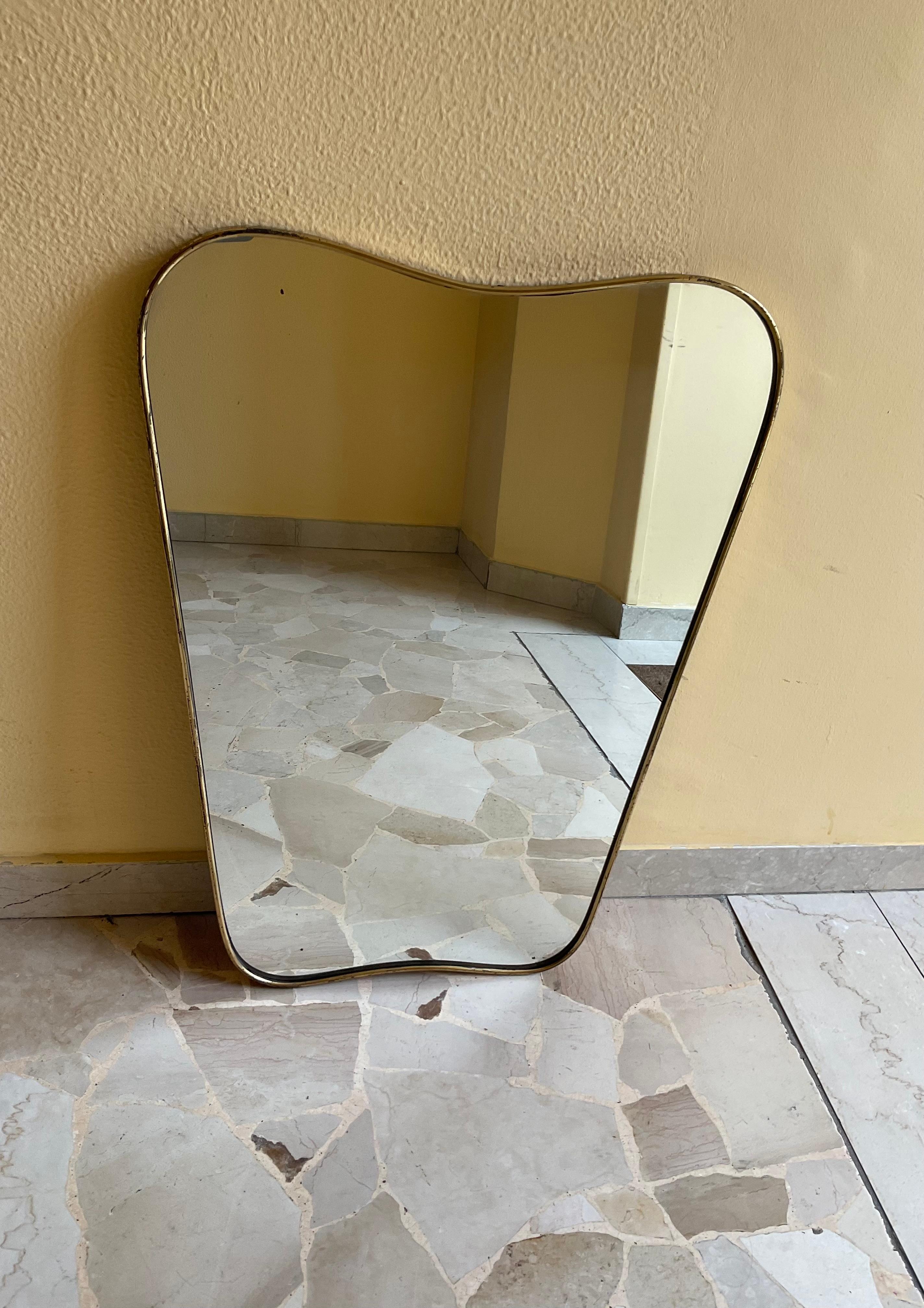 Italian FONTANARTE - PIETRO CHIESA - Miroir des années 1950 - Made in. ITALIE en vente