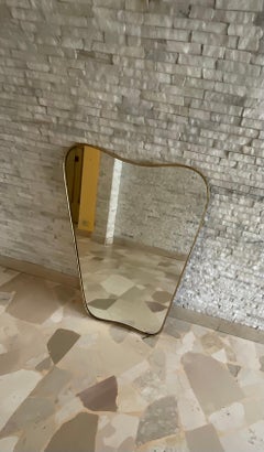FONTANARTE - Pietro CHIESA - mirror with brass frame - ITALY 1950s