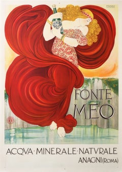 Fonte Meo c1910 Italian Advertising Poster, Francesco Nonni