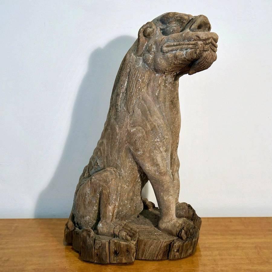 18th century foo dog
Monumental hand-carved late 18th century foo dog. Extraordinary piece of decorative art. Artist unknown.



 
