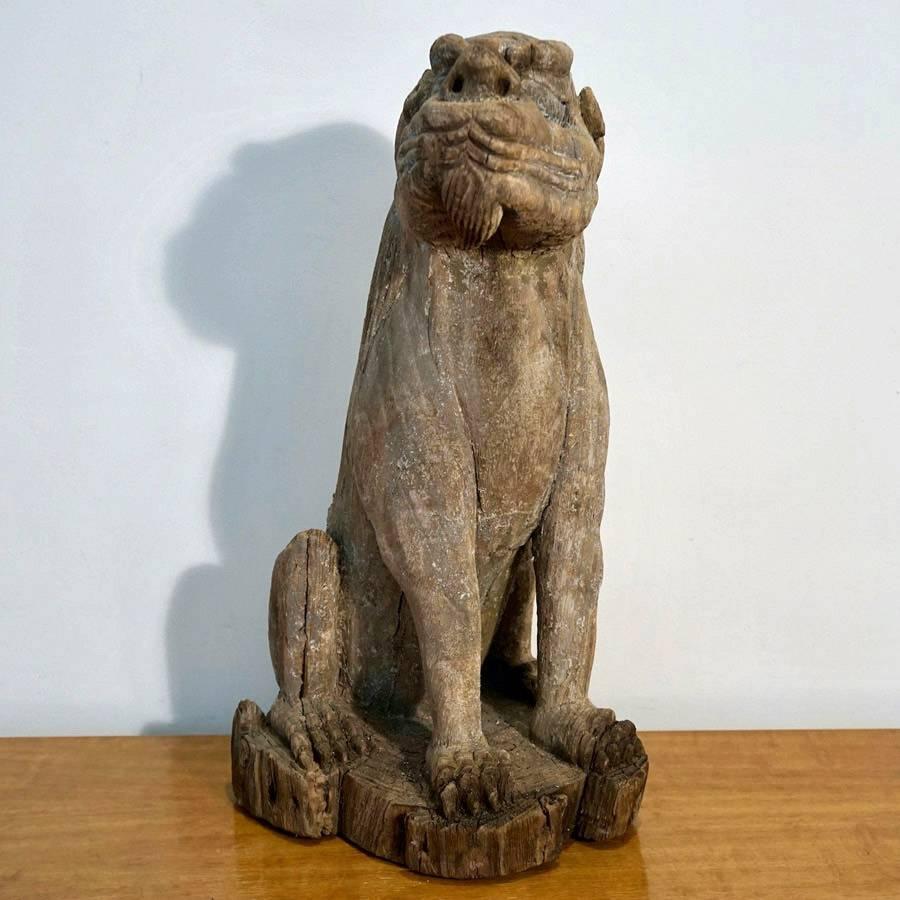 Hand-Carved Foo Dog For Sale