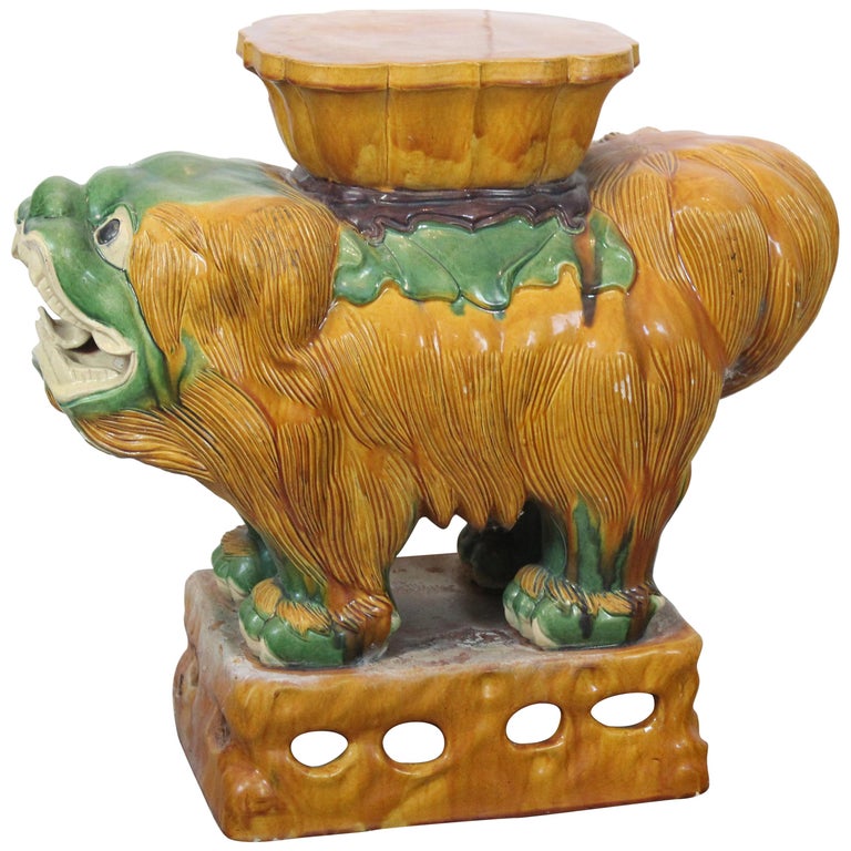 Foo Dog Garden Seat at 1stDibs