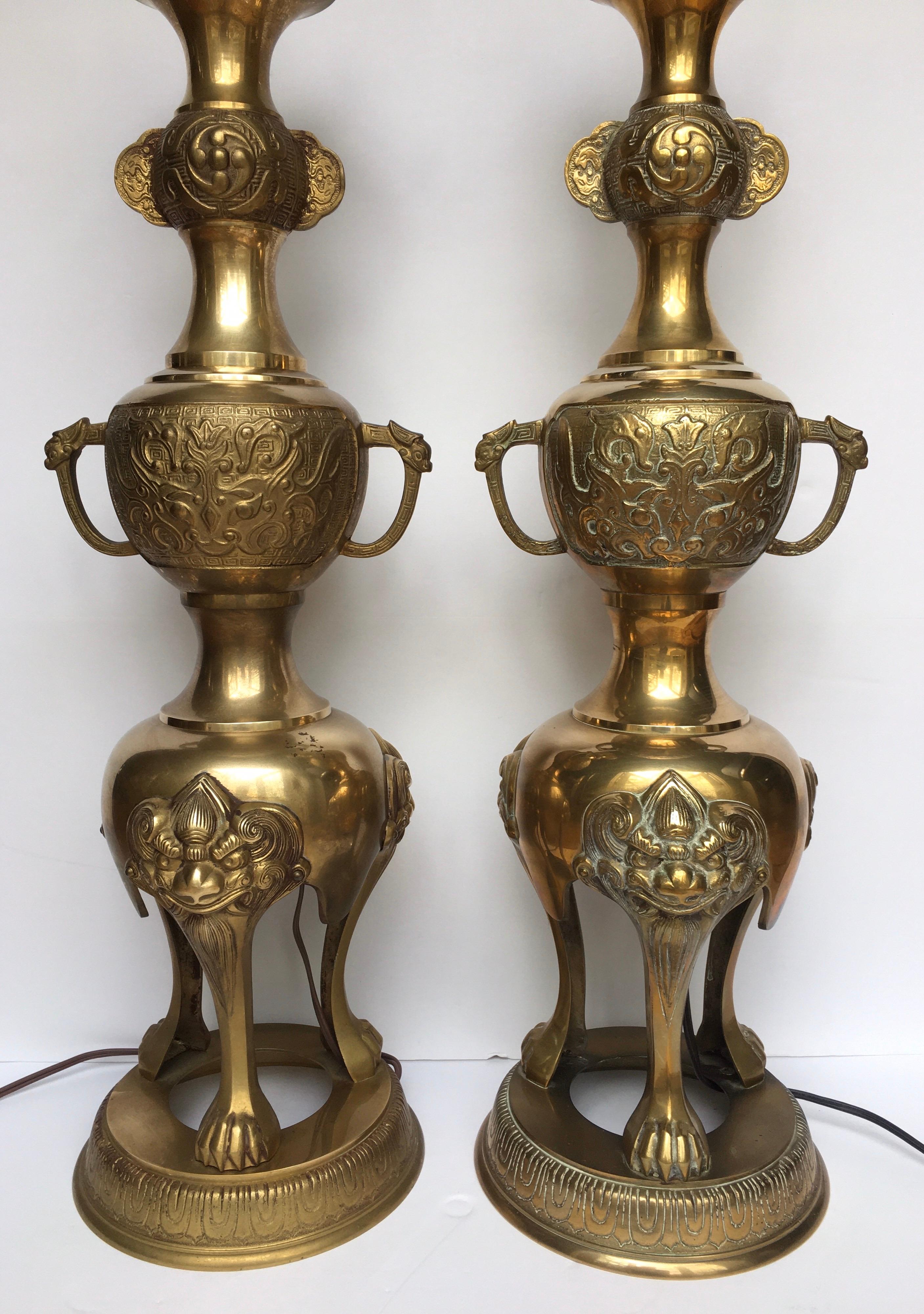 james mont brass lamps