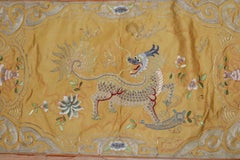 Foo Dog Silk Metal Thread Indonesian Textile