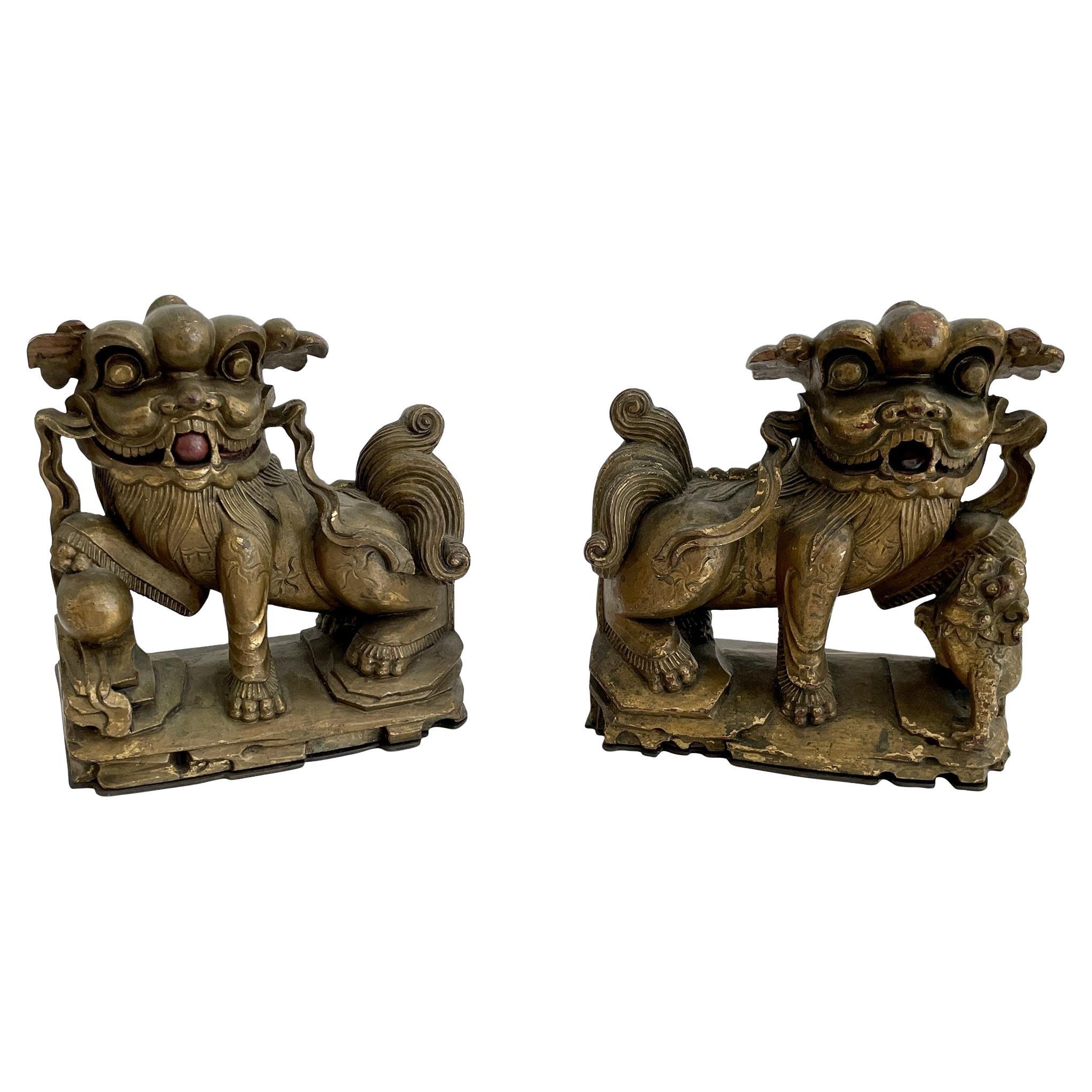 Foo Dogs Bookends, a Pair For Sale at 1stDibs