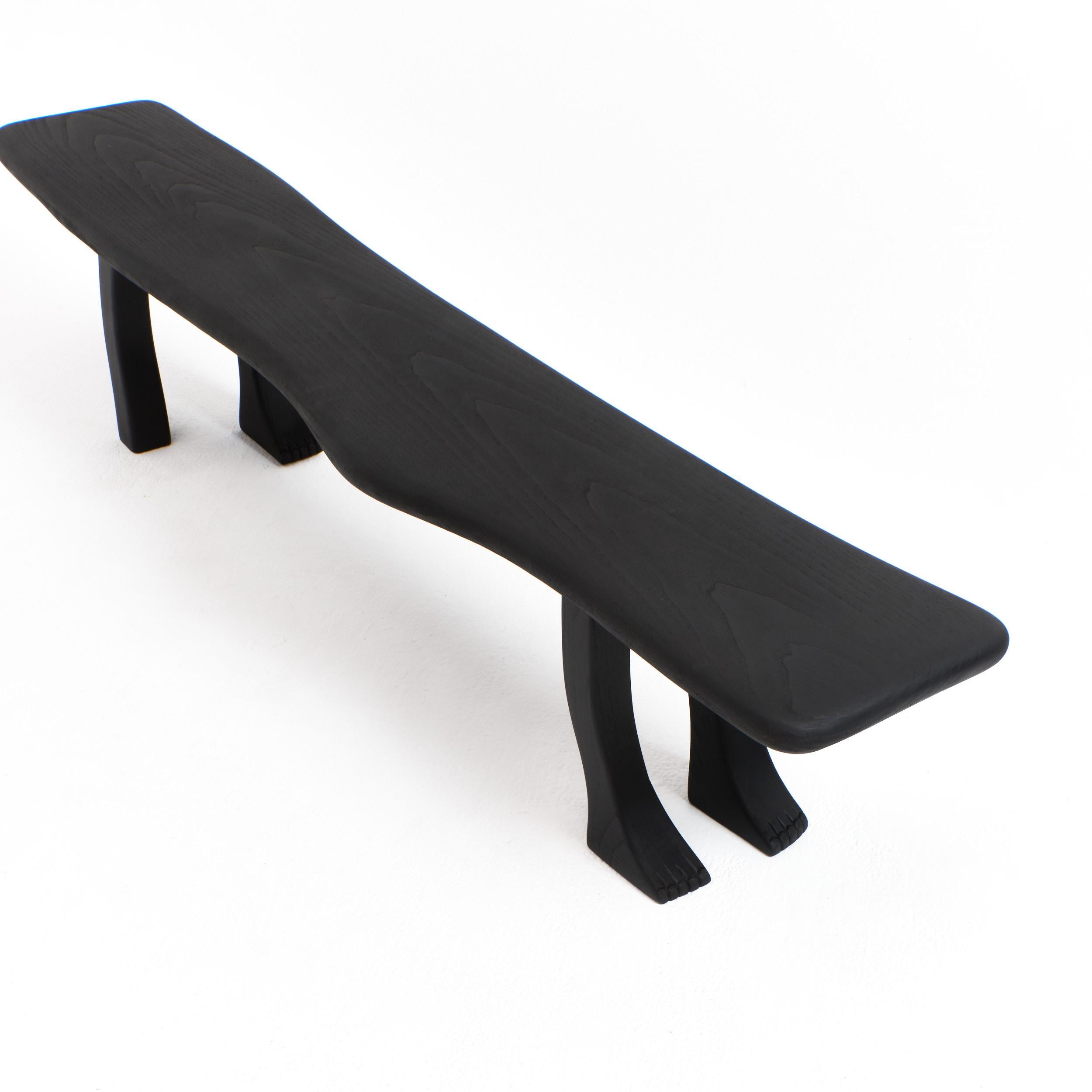 Portuguese Foot Bench in black For Sale