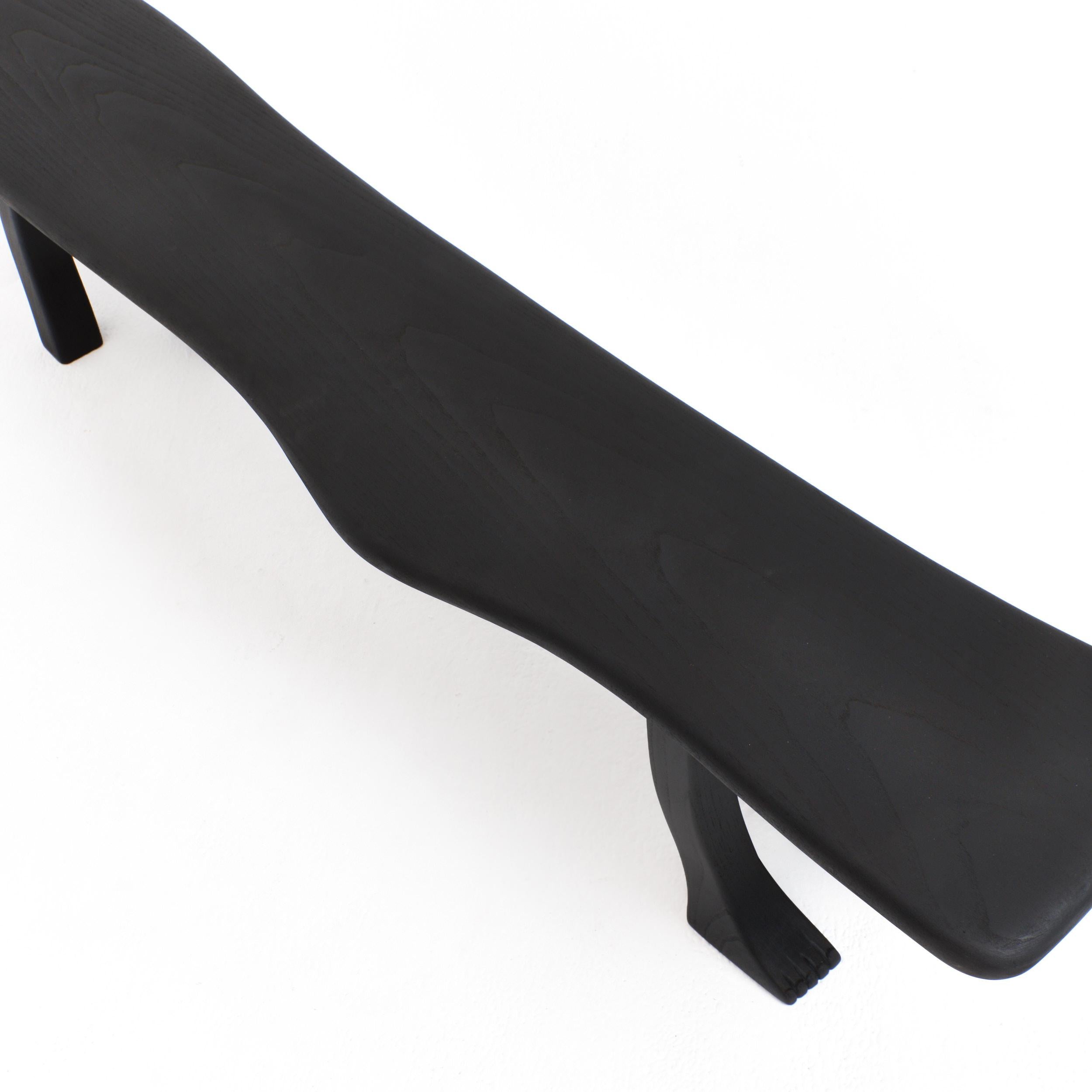 Contemporary Foot Bench in black For Sale