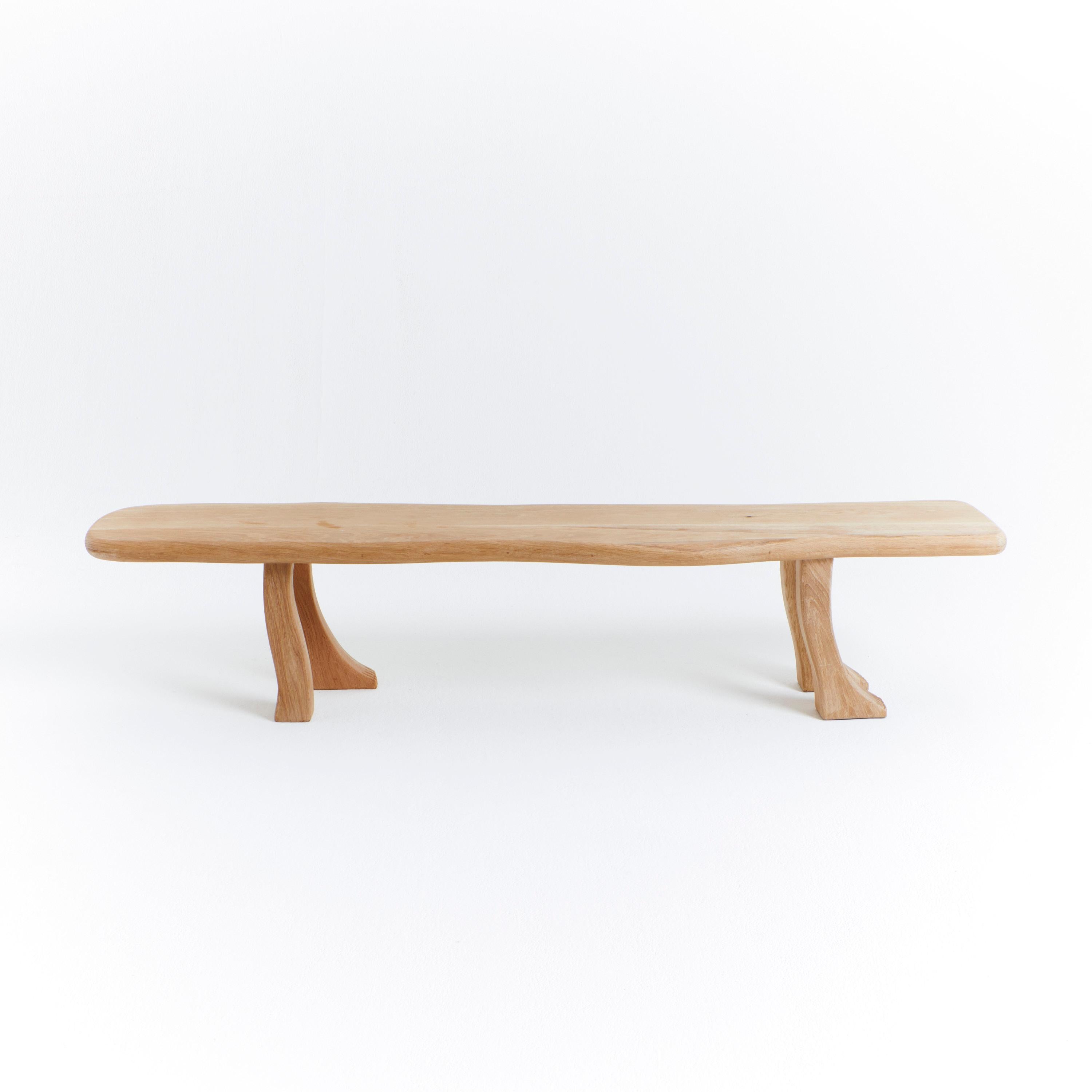 Contemporary Foot Bench in Oak For Sale
