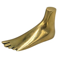 Foot Paperweight in Brass by Carl Aubock