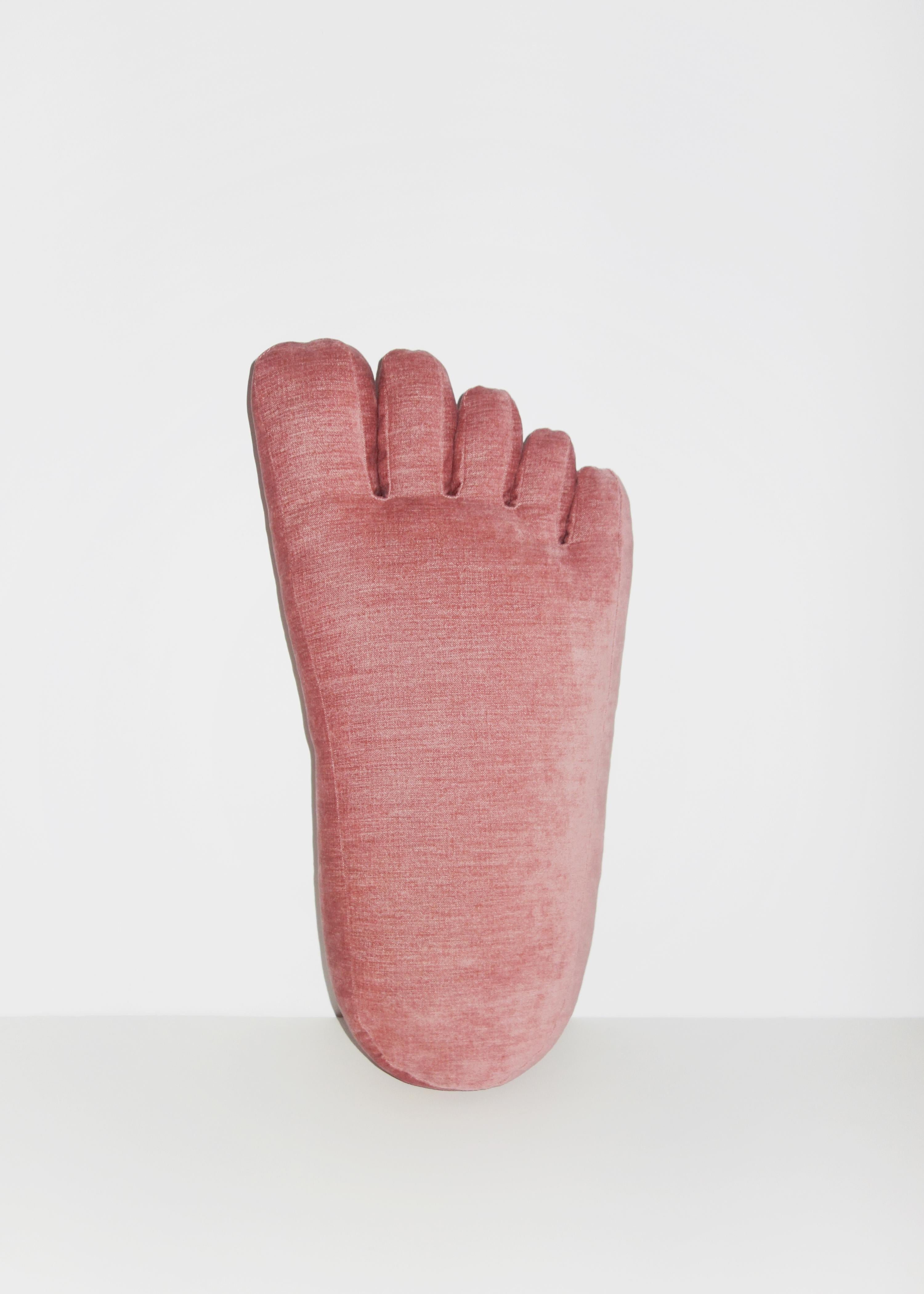 Moderno Cuscino per i piedi in ciniglia rosa in vendita