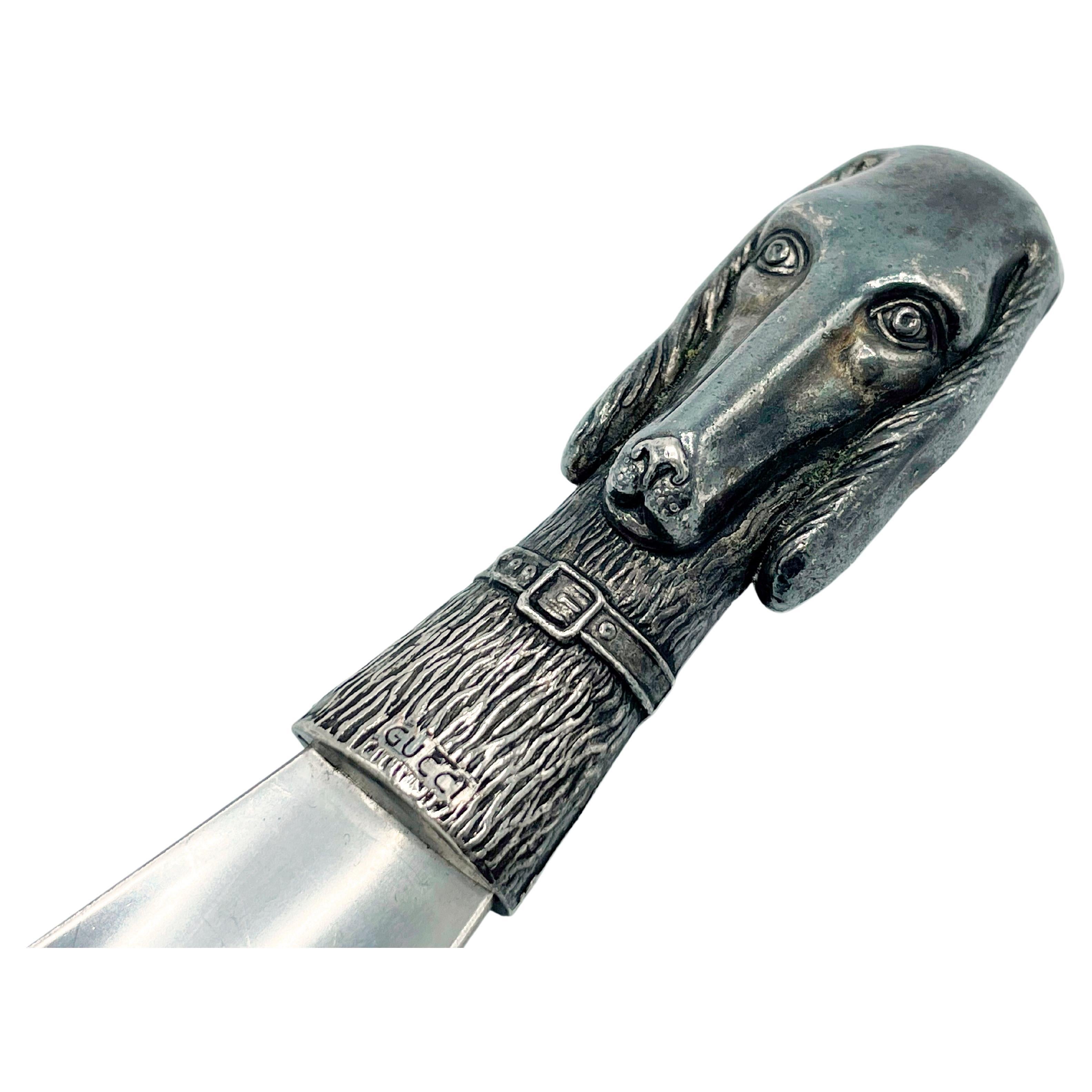 Carved Foot shoehorn gucci dog For Sale