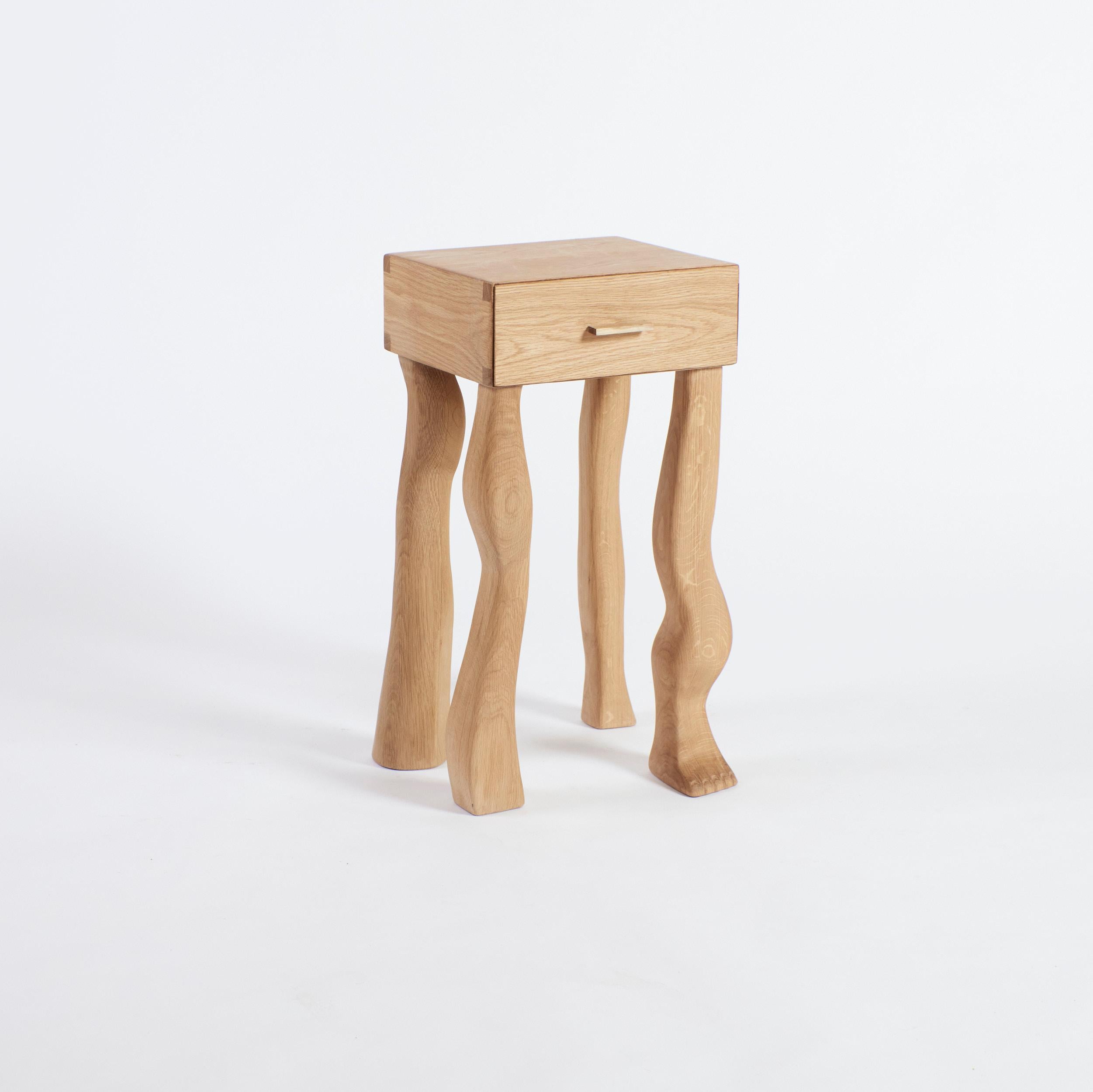 Contemporary Foot Side Table (Pair) For Sale