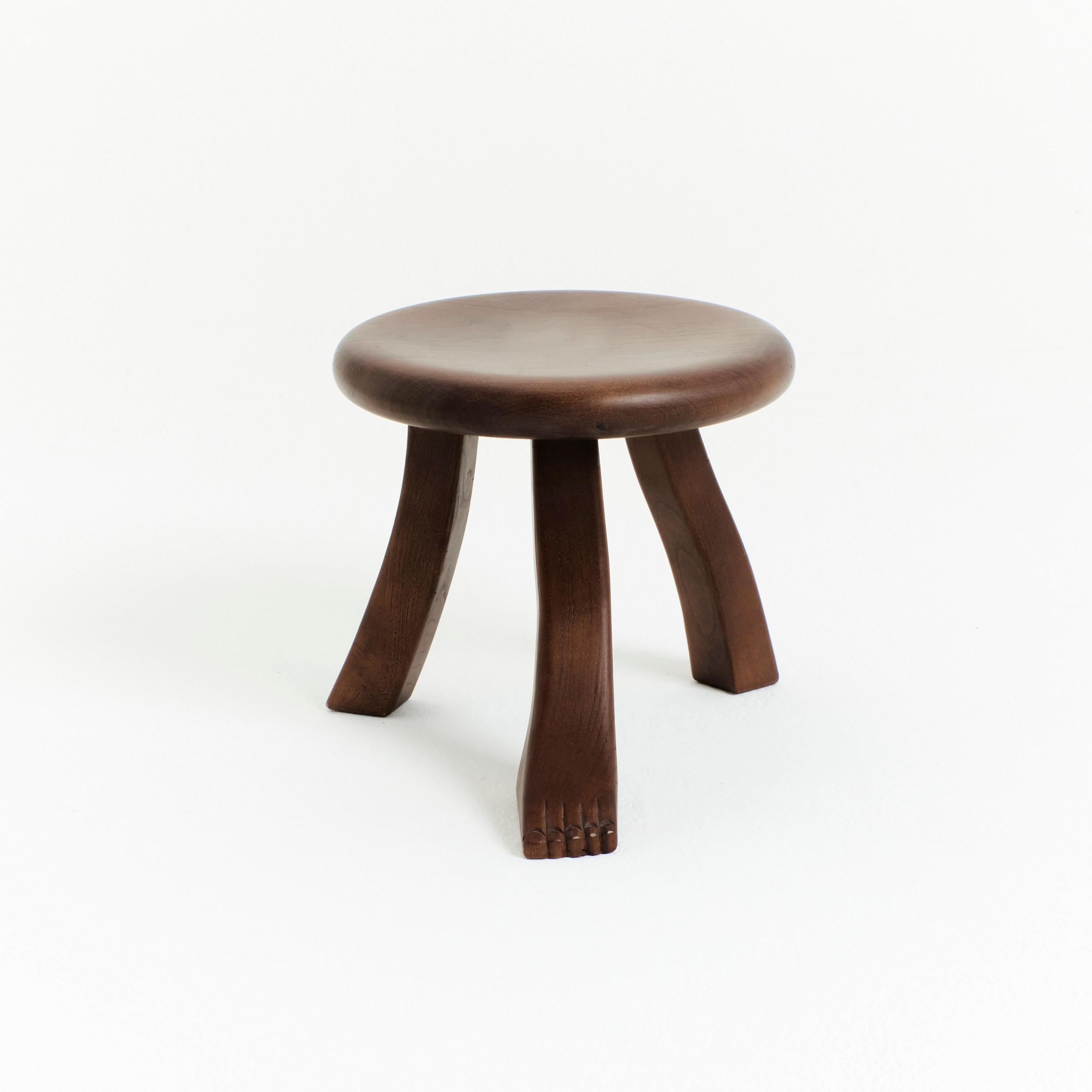 Contemporary Foot Stool Brown Chestnut For Sale