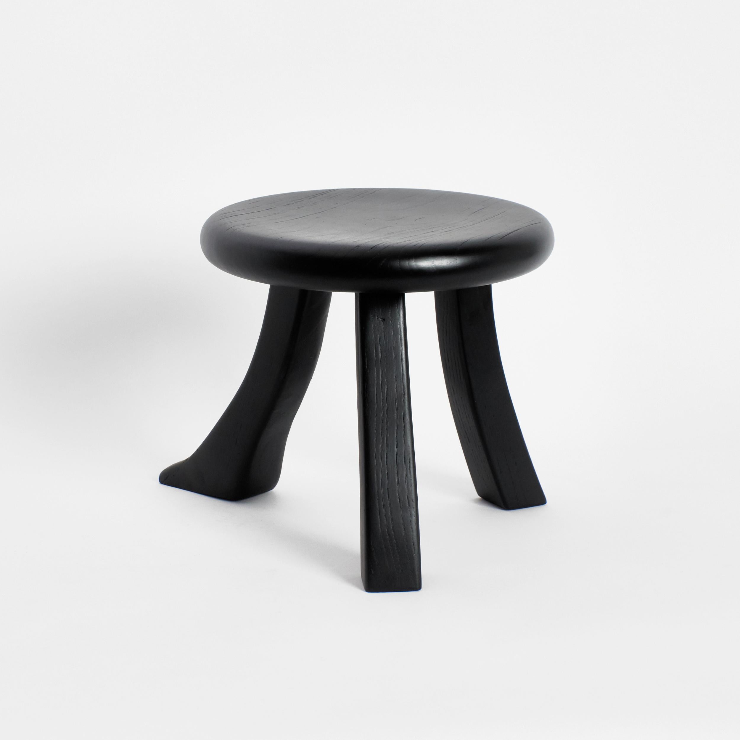 Portuguese Foot Stool in Black For Sale
