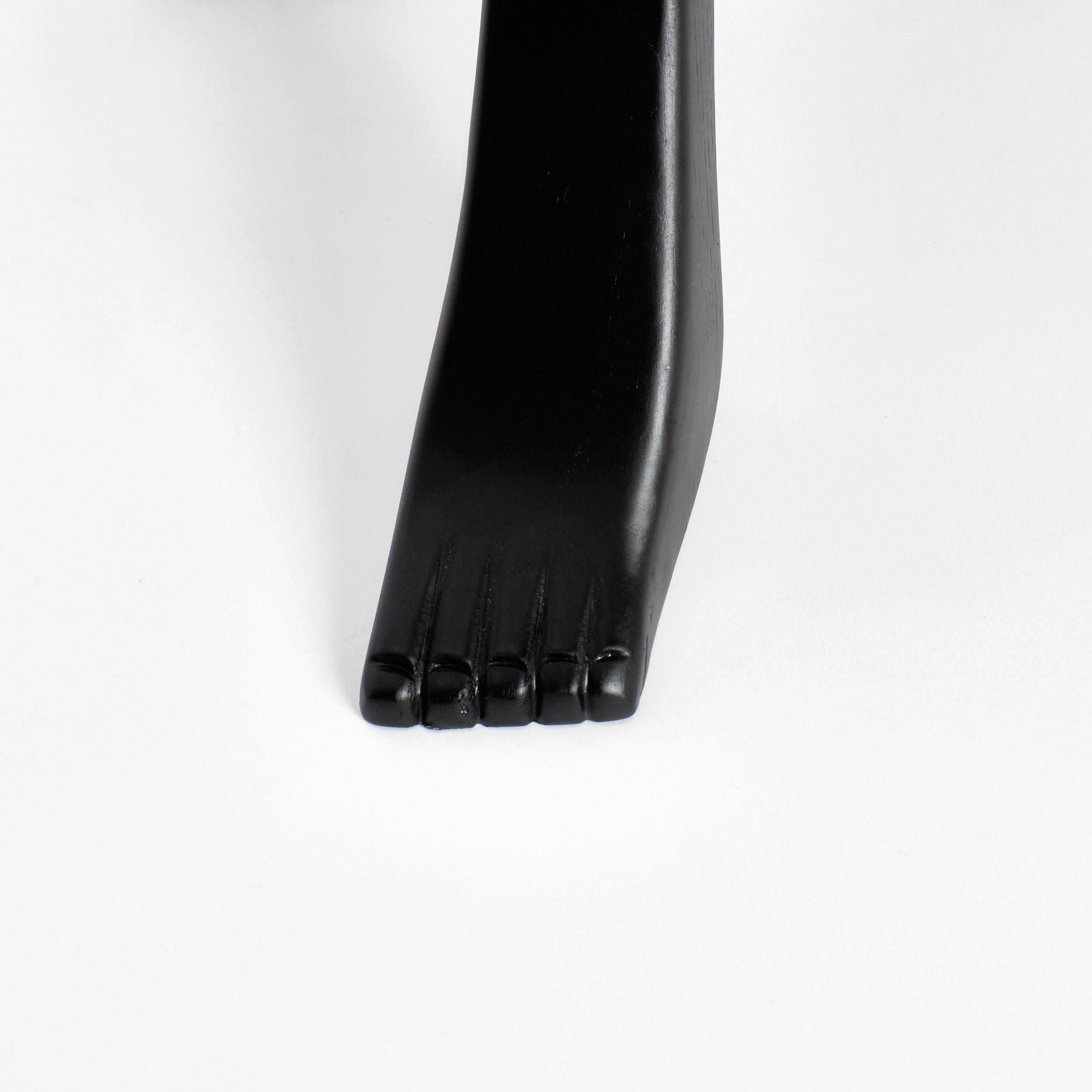 Foot Stool in Black In New Condition For Sale In Macieira de Sarnes, PT