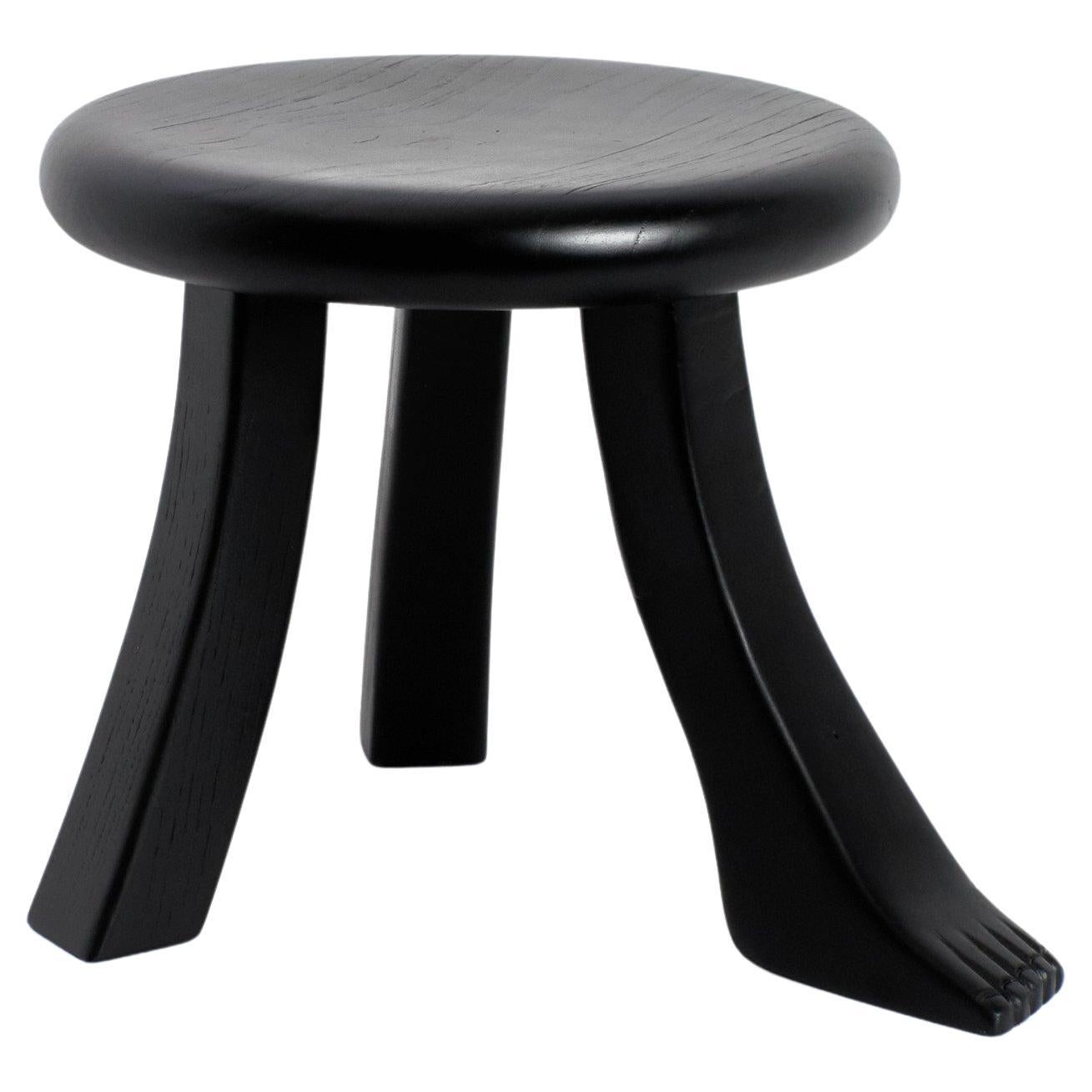 Foot Stool in Black For Sale