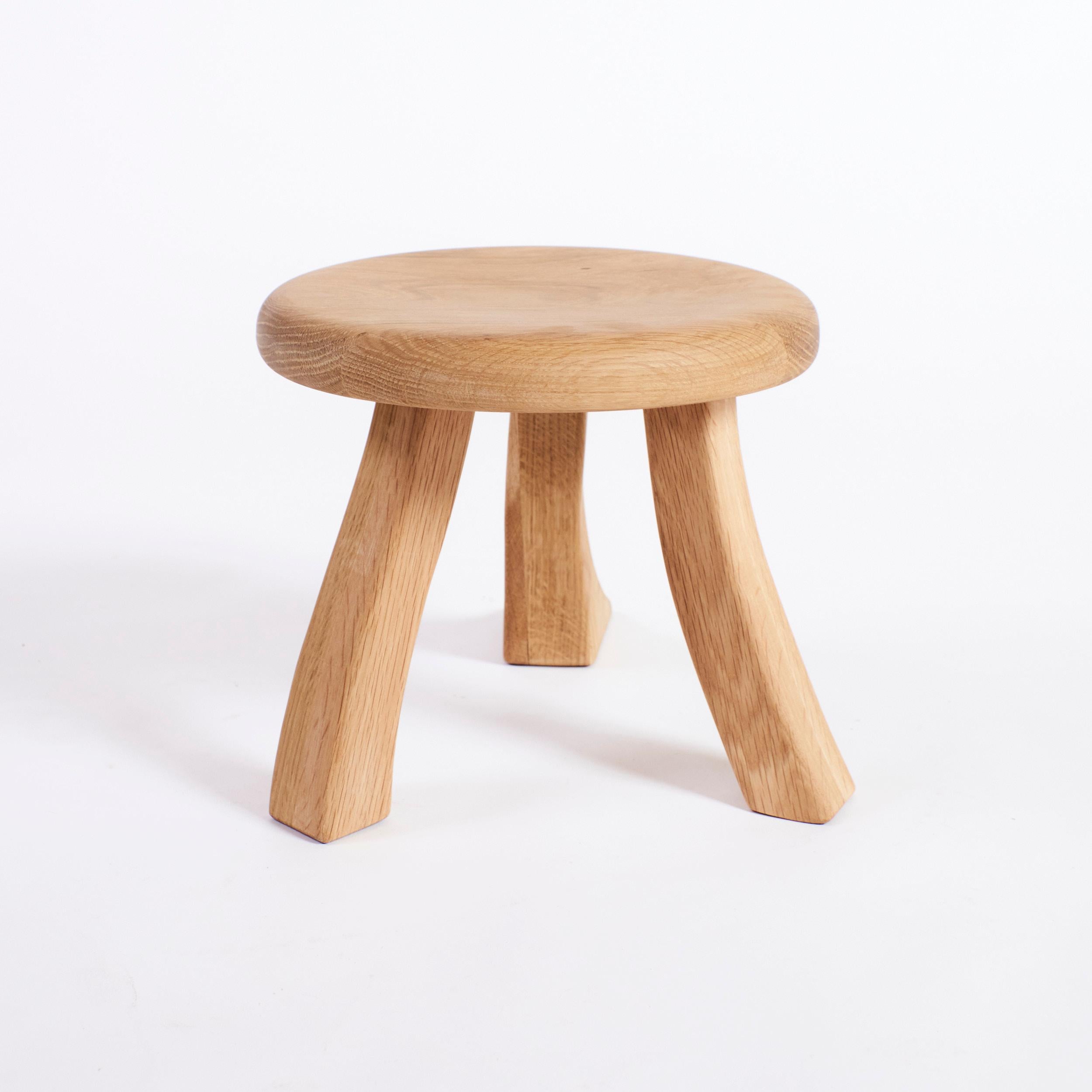Contemporary Foot Stool in Oak For Sale