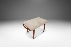 Foot Stool / Ottoman in Solid Teak Styled After Hans Wegner in Teak, c. 1980s