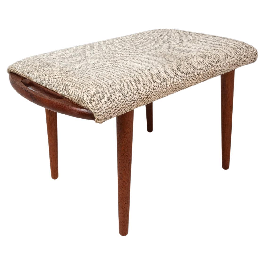 Foot Stool / Ottoman in Solid Teak Styled After Hans Wegner in Teak, c. 1980s