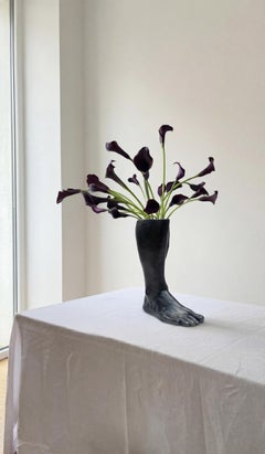 Foot Vase Ceramic black glaze by Alexey Krupinin 25