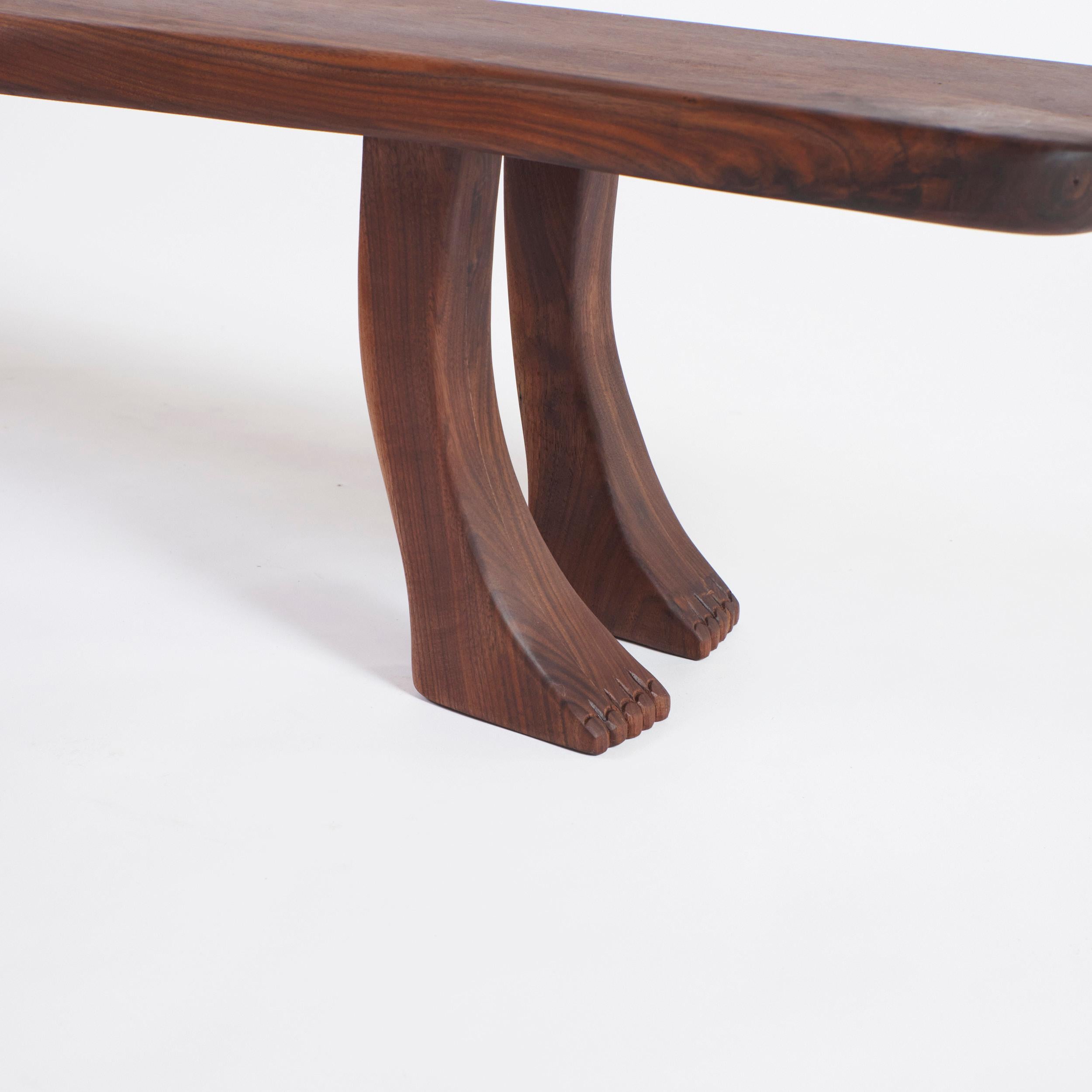 Foot Walnut Bench by Project 213A In New Condition For Sale In Geneve, CH