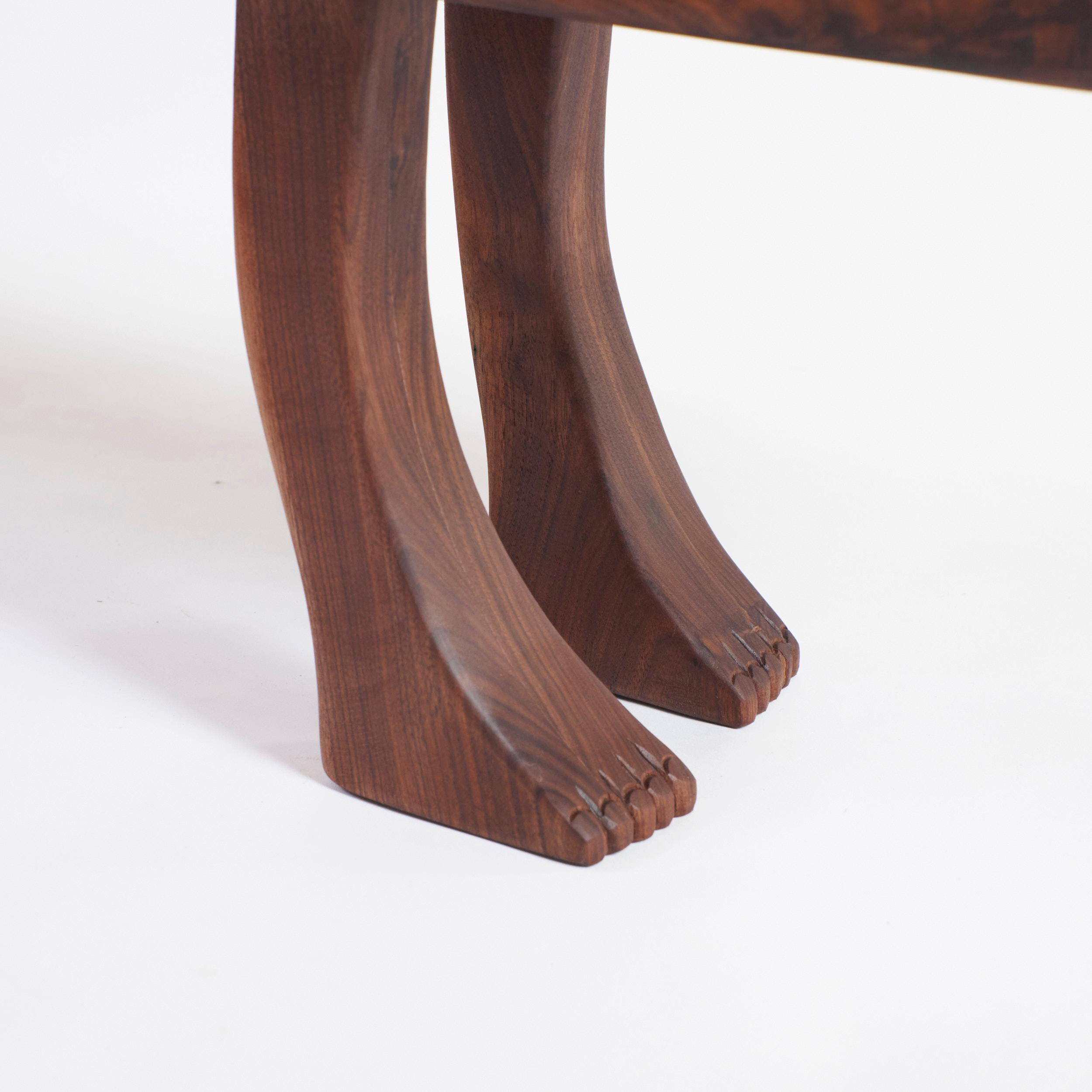 Contemporary Foot Walnut Bench by Project 213A For Sale