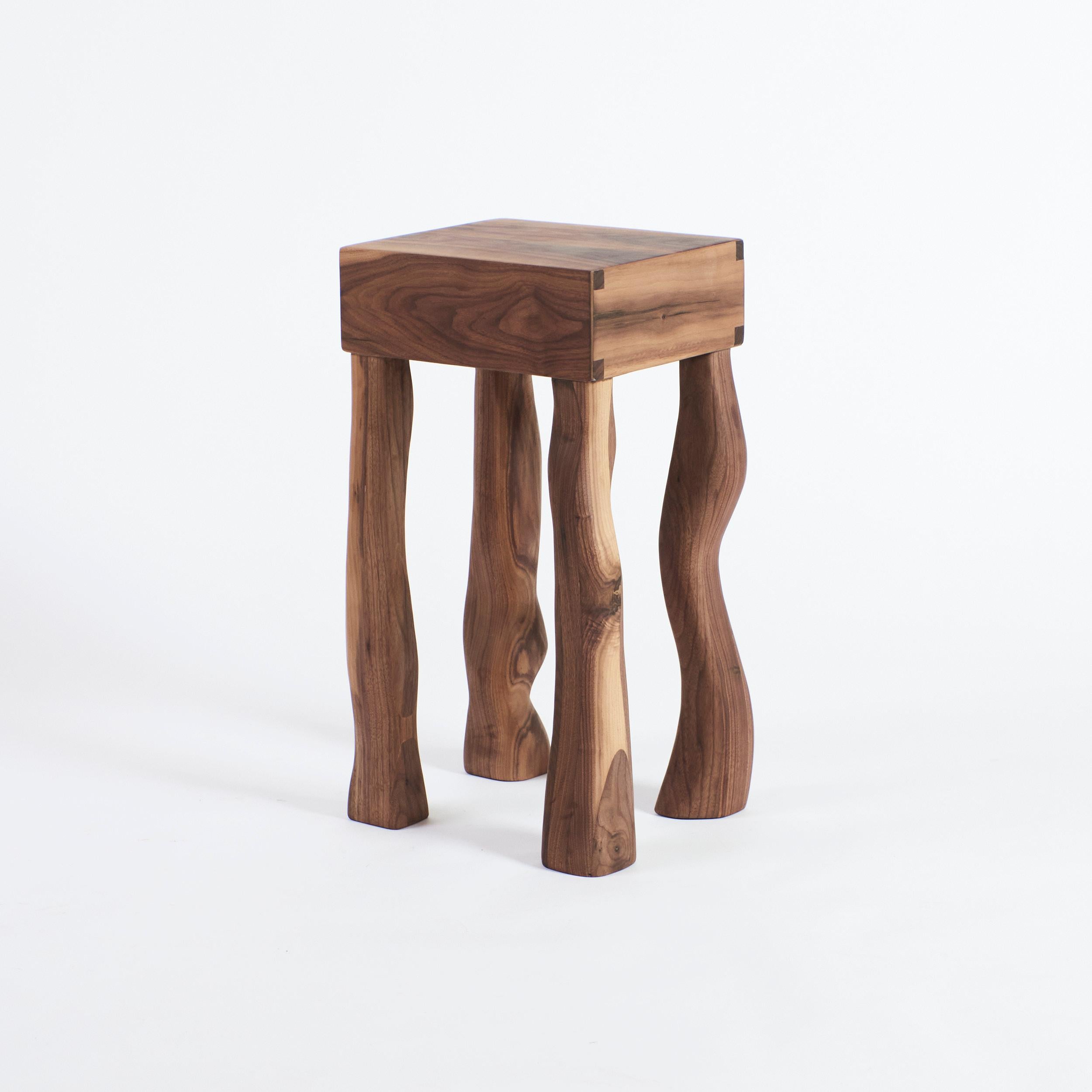 Post-Modern Foot Walnut Side Table With Drawer by Project 213A For Sale
