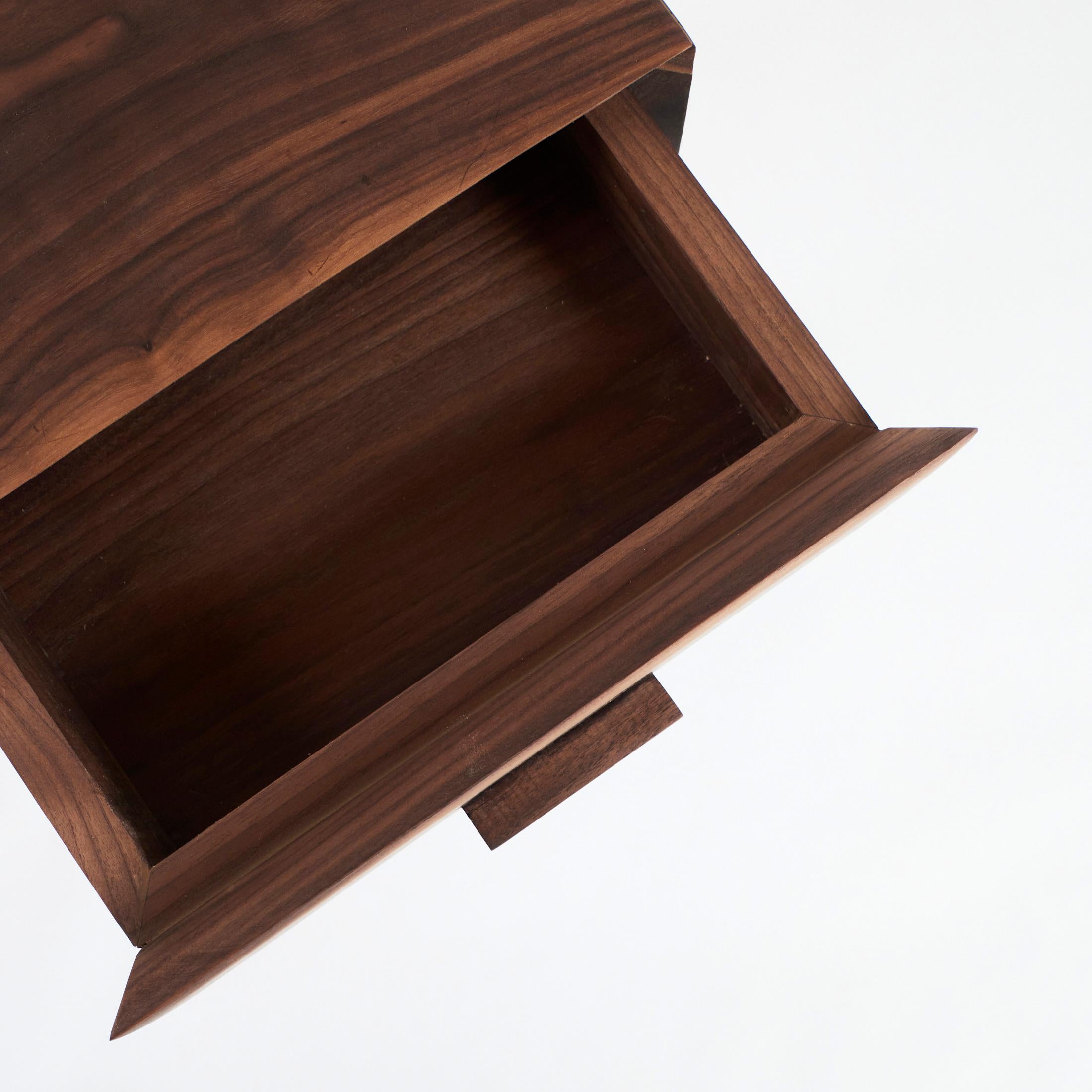 Foot Walnut Side Table With Drawer by Project 213A For Sale 1