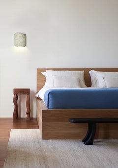 Foot Walnut Side Table With Drawer by Project 213A