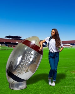 Football Mascot Sculpture, Oversized, 60in High